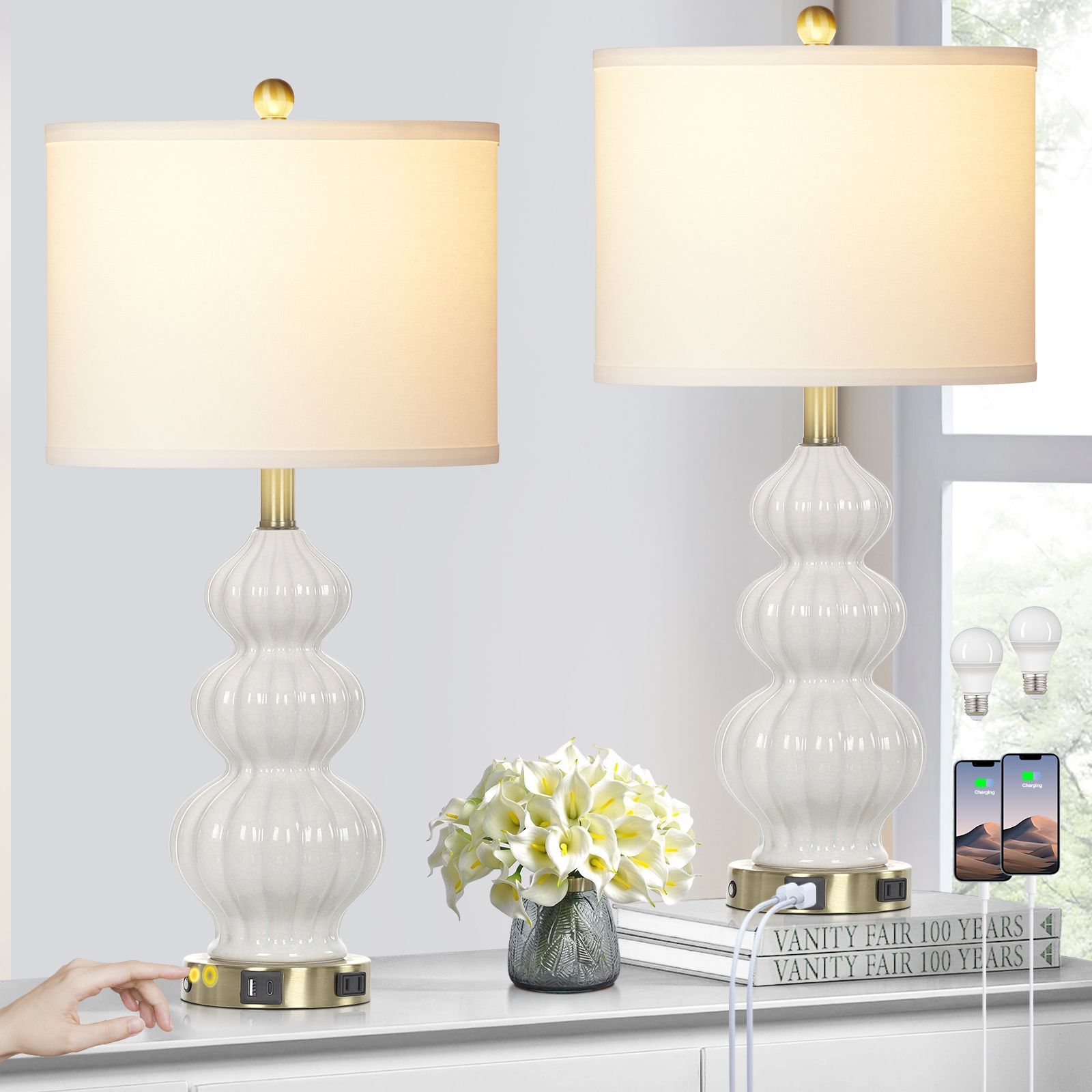 UrFurnishings TD-280 Table-Lamps - View #2