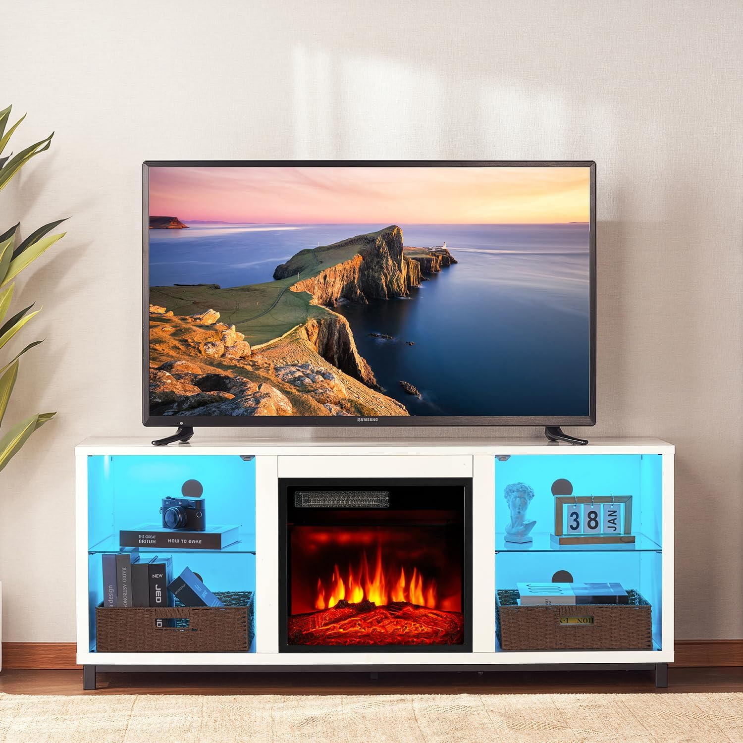 AOXUN H21015WH+H20015 Electric-Fireplaces - View #7