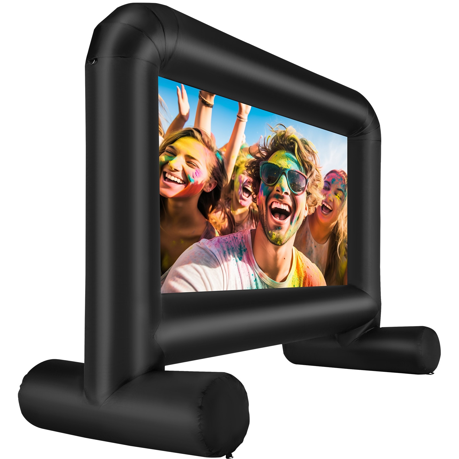 Mecale 14-ft Inflatable Outdoor Movie Projector Screen with Air Blower Oxford Cloth Front and Rear Projection 85-in 16:9