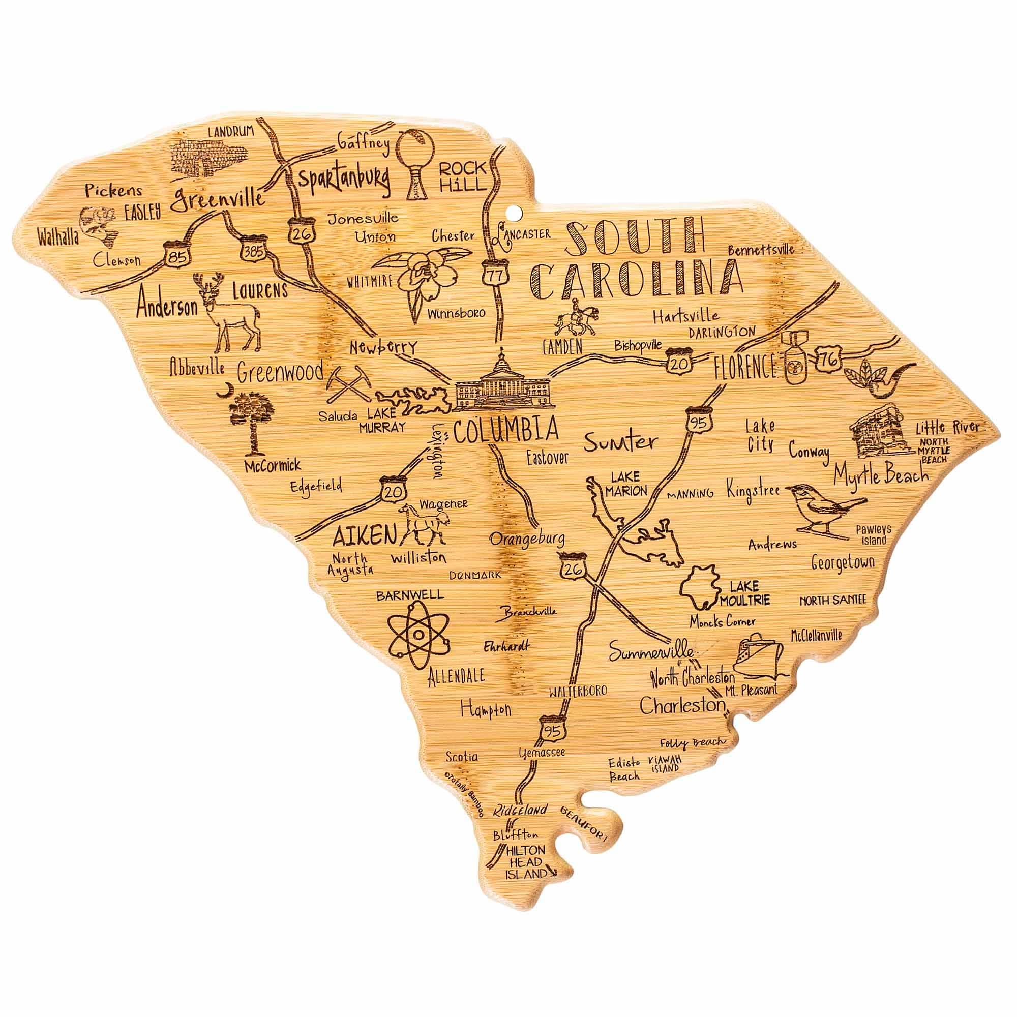 Totally Bamboo  Destination South Carolina Bamboo Serving and Cutting Board