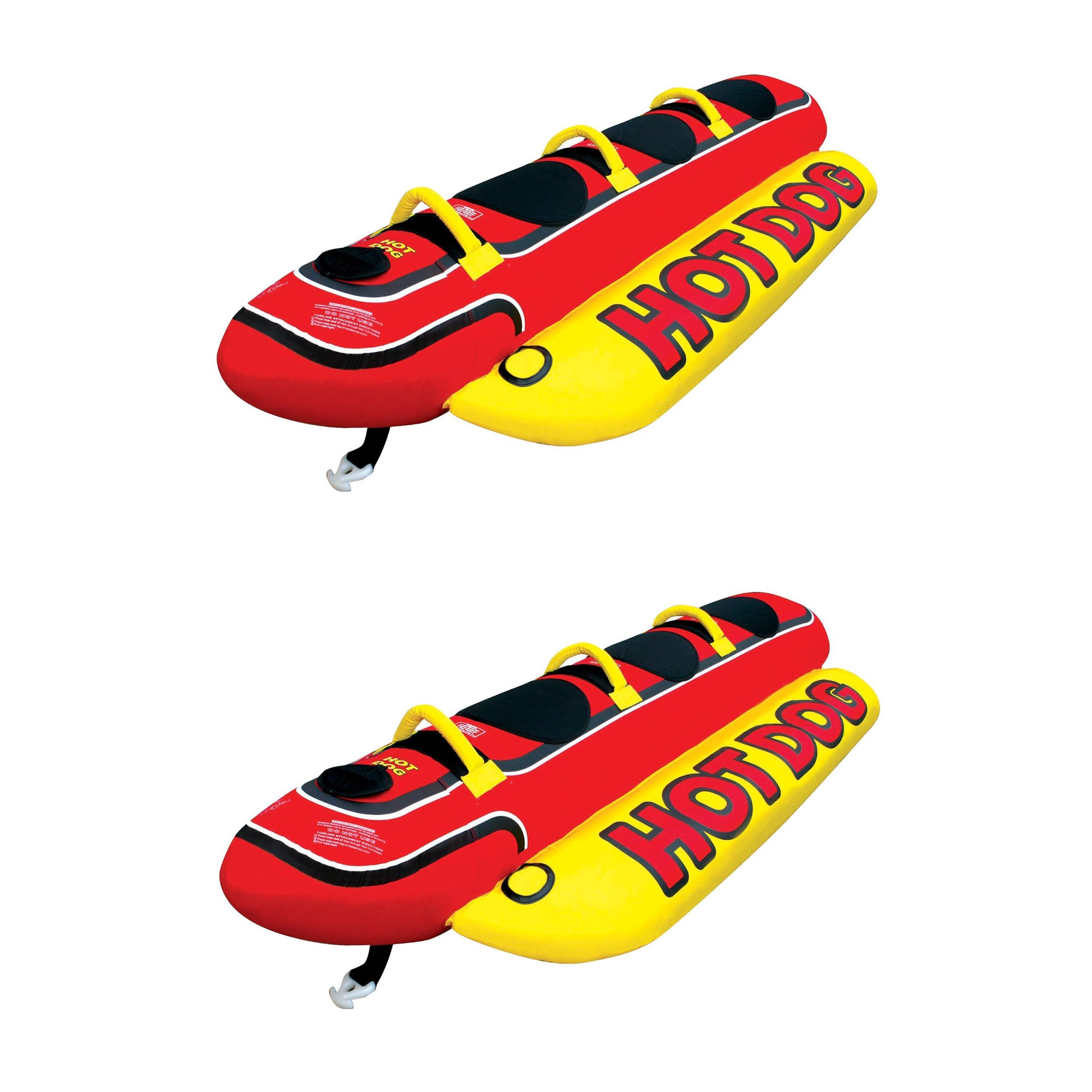 Airhead Hot Dog Inflatable Boat Water Towable 3-Rider HD-3 