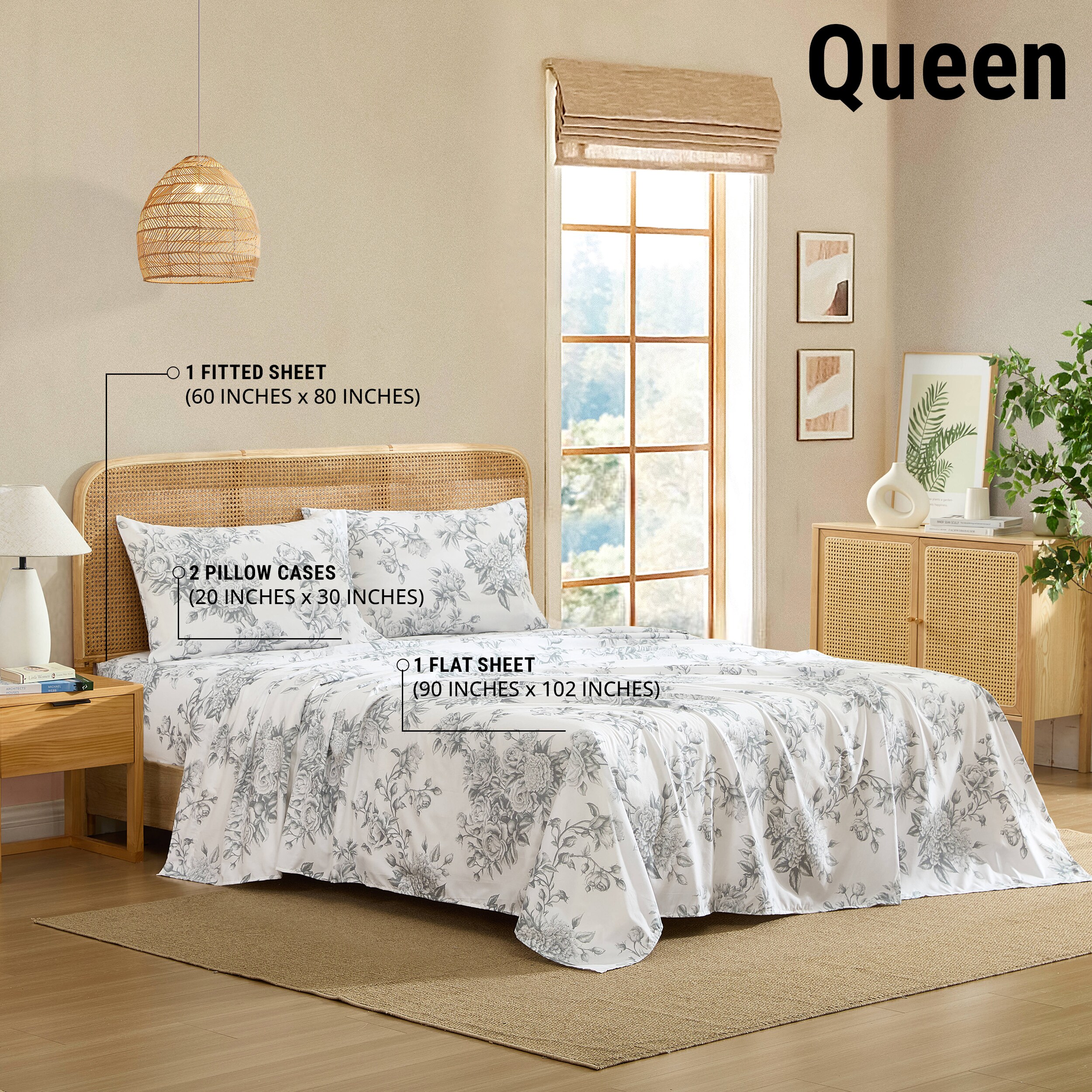 HLC.me RSETOIL-GRY-QN Sheet-Sets - View #3