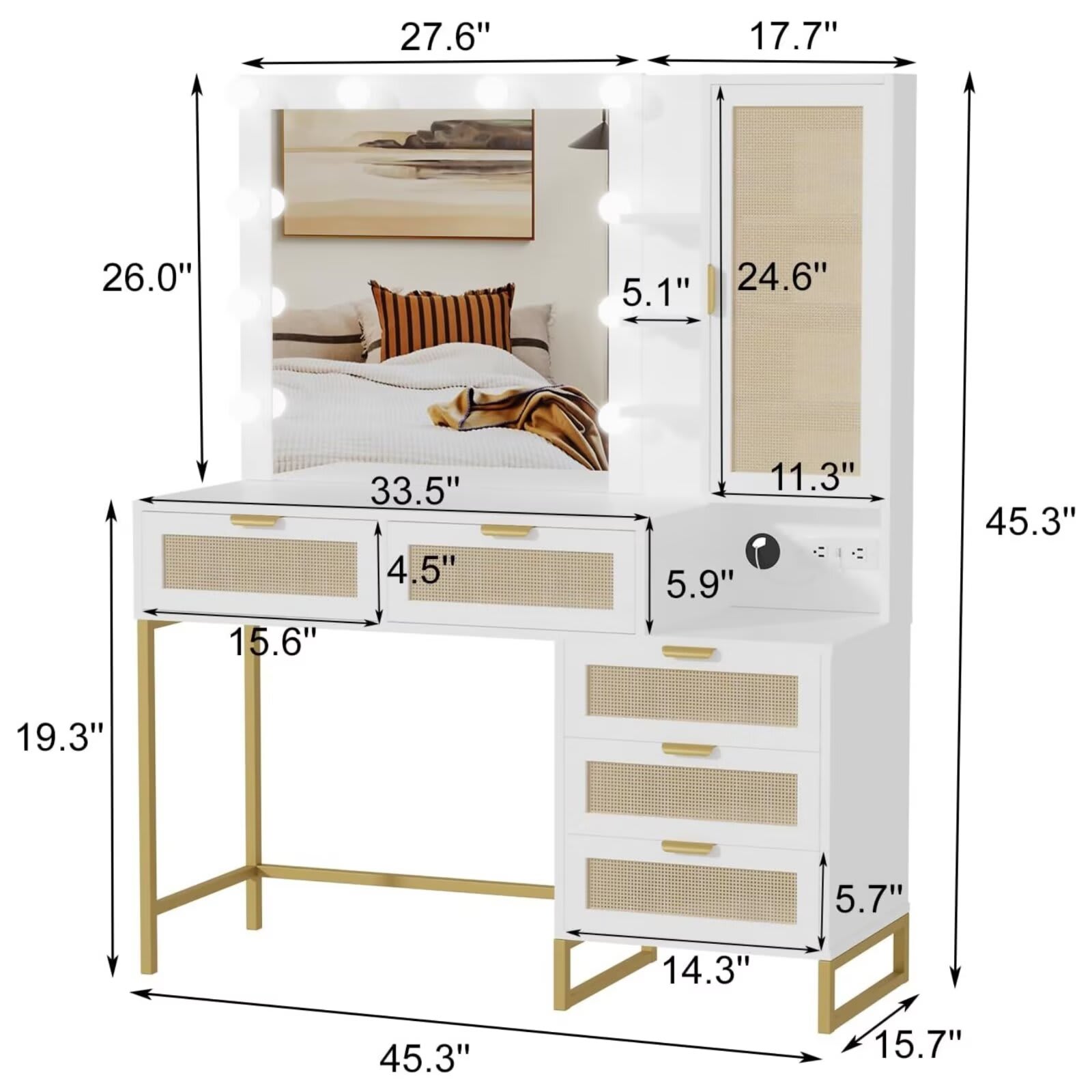 Qeetex JXNAG-PHO-12MDOZ7S Bedroom-Vanities - View #3
