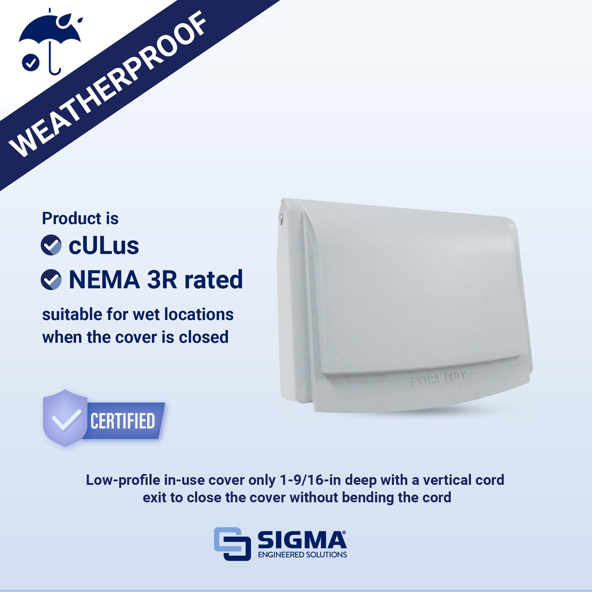 Sigma Engineered Solutions 14441WH Electrical-Box-Covers - View #5