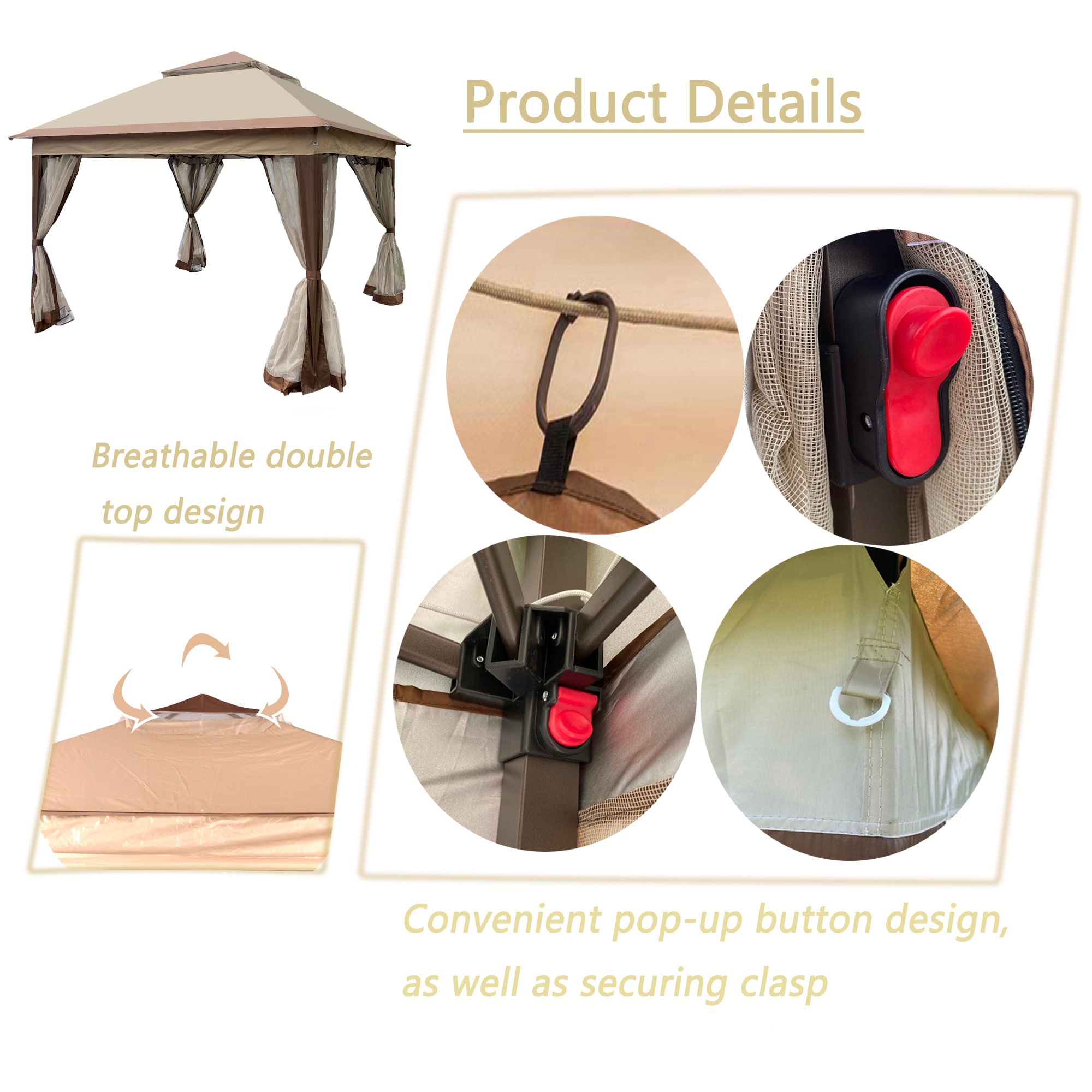 Clihome LHC-49094-W1199 Wood-Resin-Gazebos - View #5