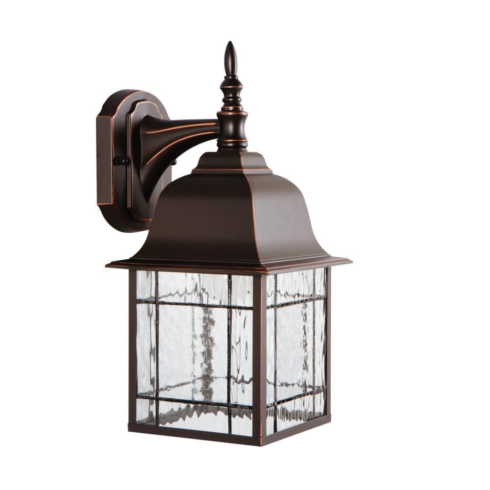 Outdoor Wall Light Round Lantern Oil Rubbed Bronze Transitional Tree House Cabin 