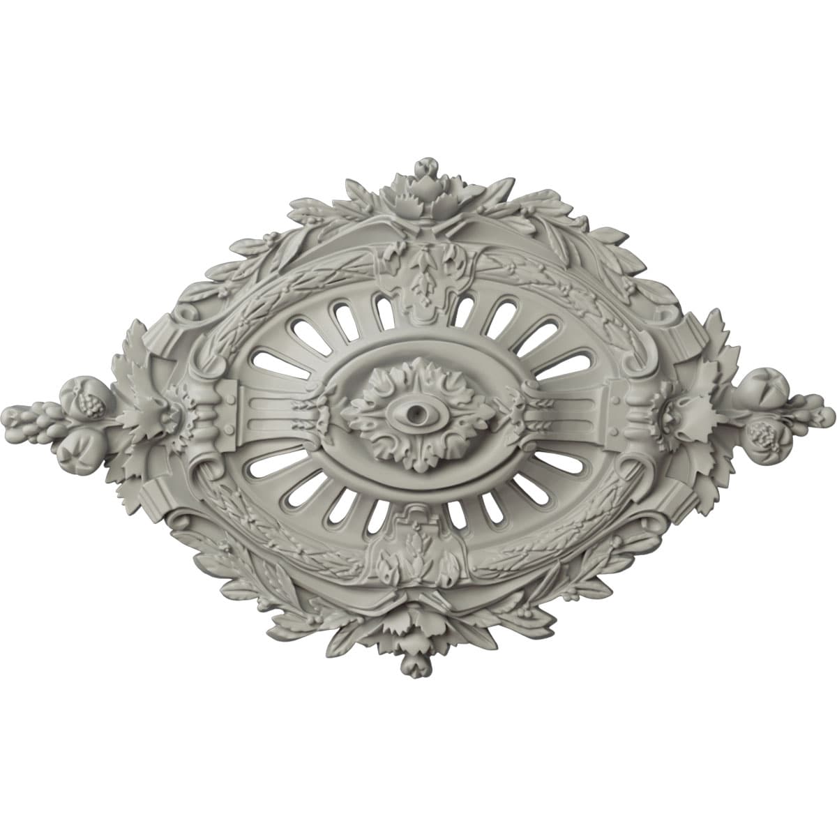 Ekena Millwork CM35X22ANPCF Antonio 22.5-in W x 35.5-in L Painted Pot Of Cream Polyurethane Whole Ceiling Medallion