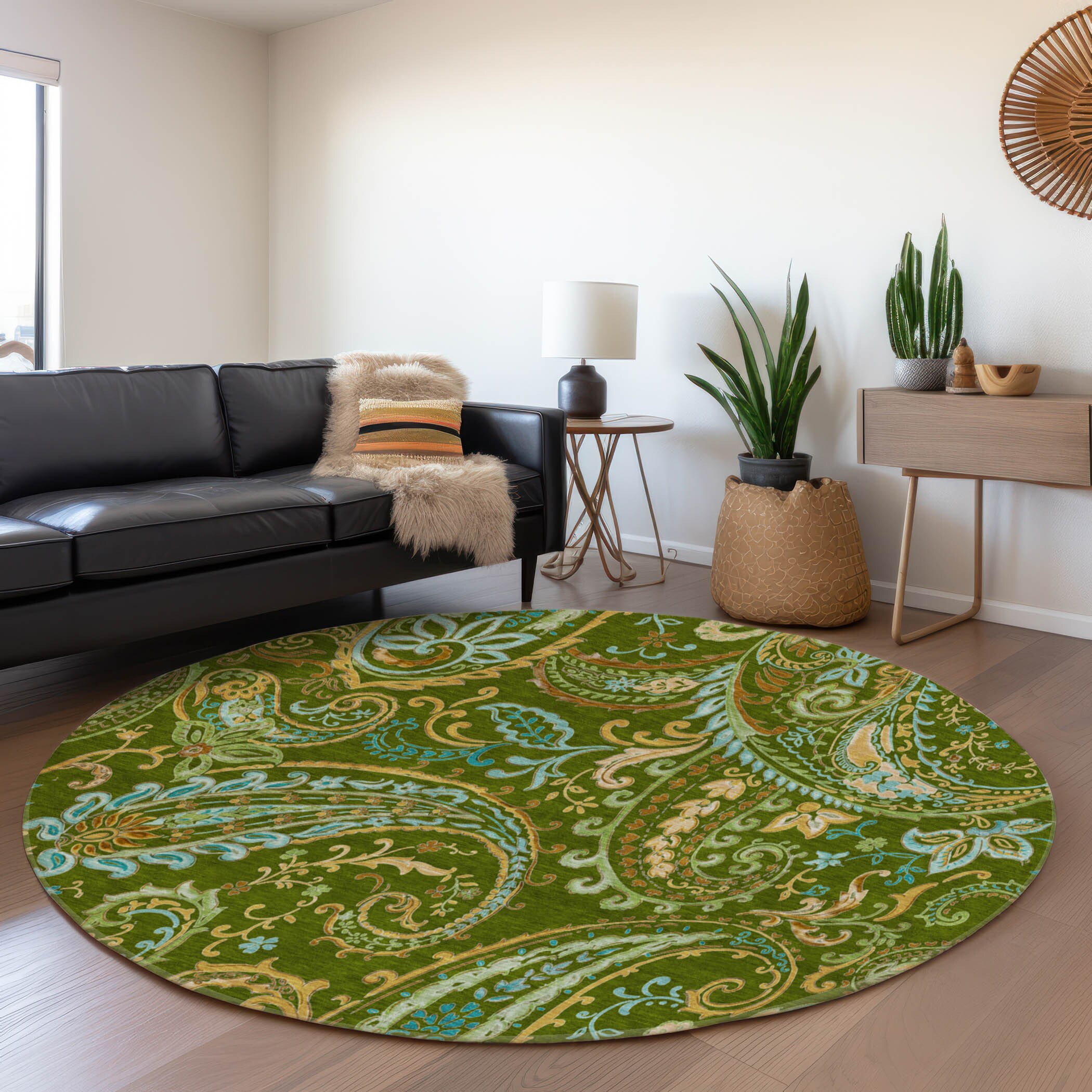 Addison Rugs AMF511TE30X46 Mayfield AMF511TE 2 x 3 (ft) Loomed Polyester Teal Rectangular Indoor Abstract Machine washable Area rug