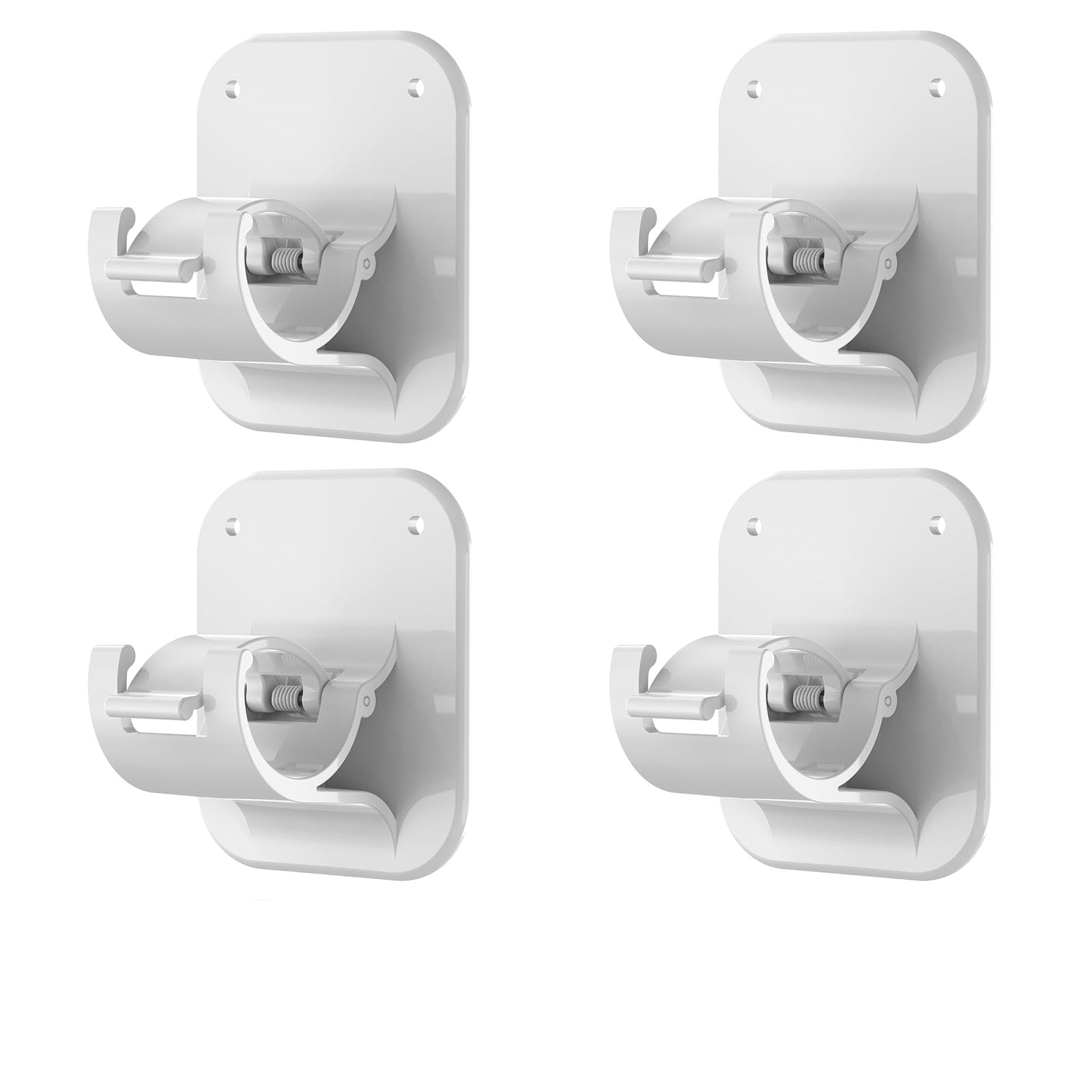 Aoibox  Self Adhesive Curtain Rod Brackets No Drill Holders up to 20 lb Fits Rods 0 39 to 0 78 in