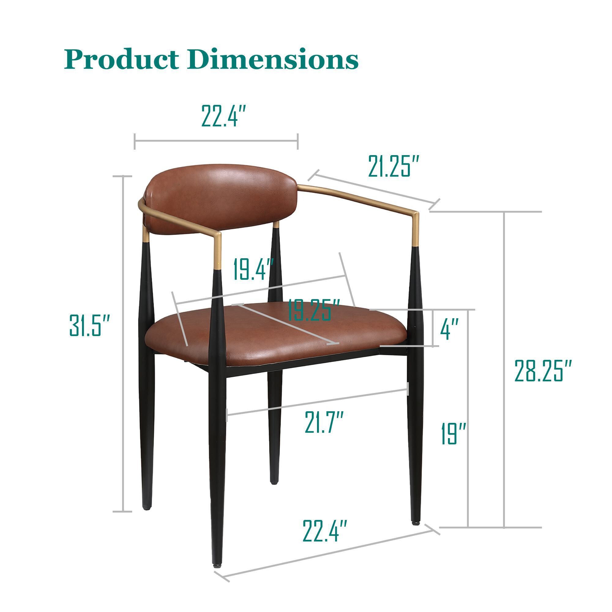 FARATI D2006DC-BROWN Dining-Chairs - View #3