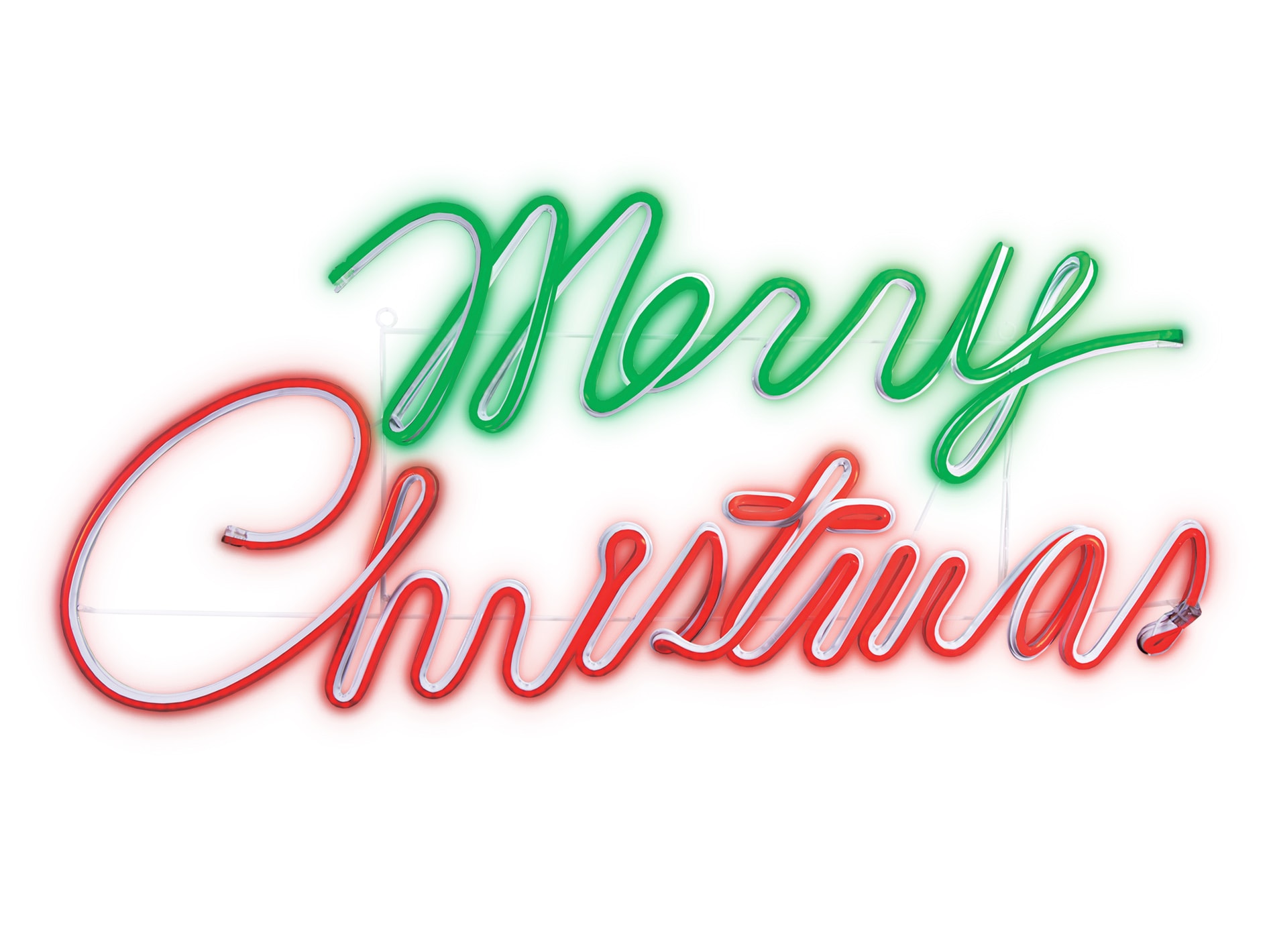 GE 82080LO 16-in Hanging Merry Christmas Hanging decoration with Multicolor LED Lights