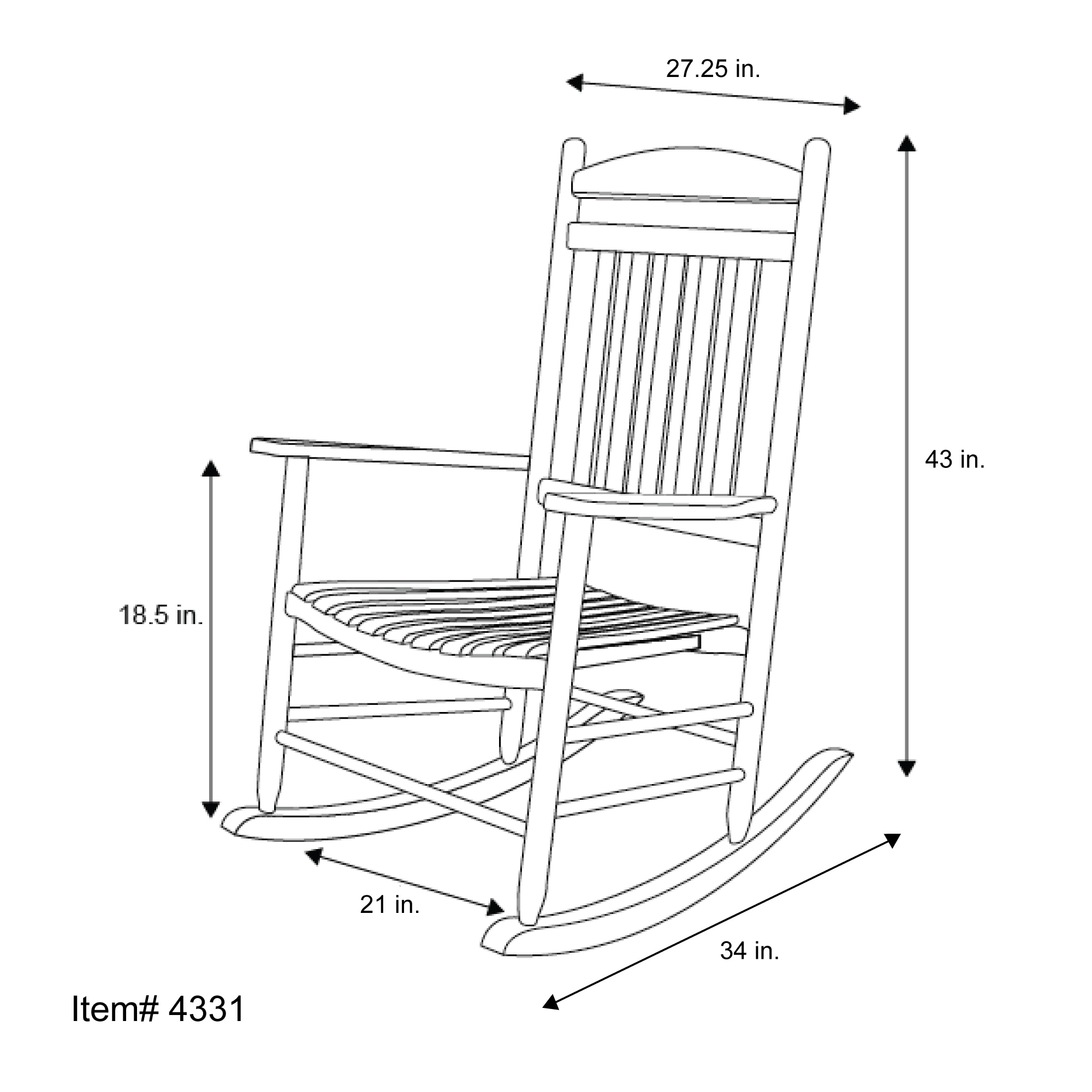 Shine Company 4331WT Patio-Chairs - View #22