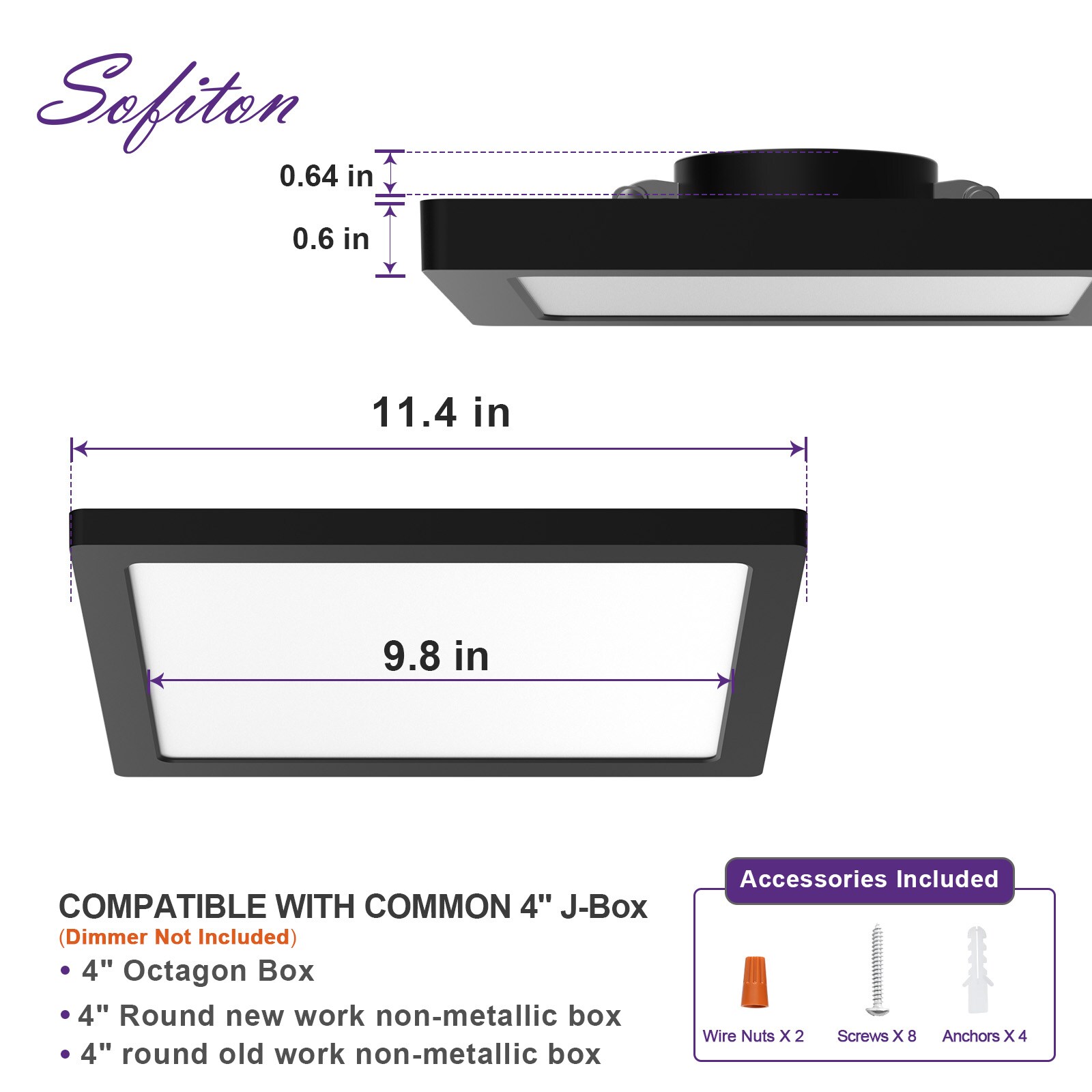 Sofiton MSFM1224-3CCT-BK flushmounts - View #3