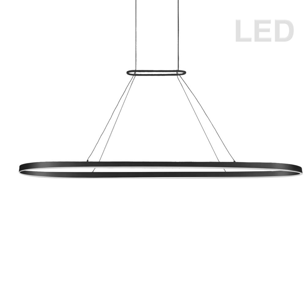 Dainolite DTA-4046LEDHP-MB Daytona Matte Black Modern/Contemporary Linear LED Large Hanging Pendant Light
