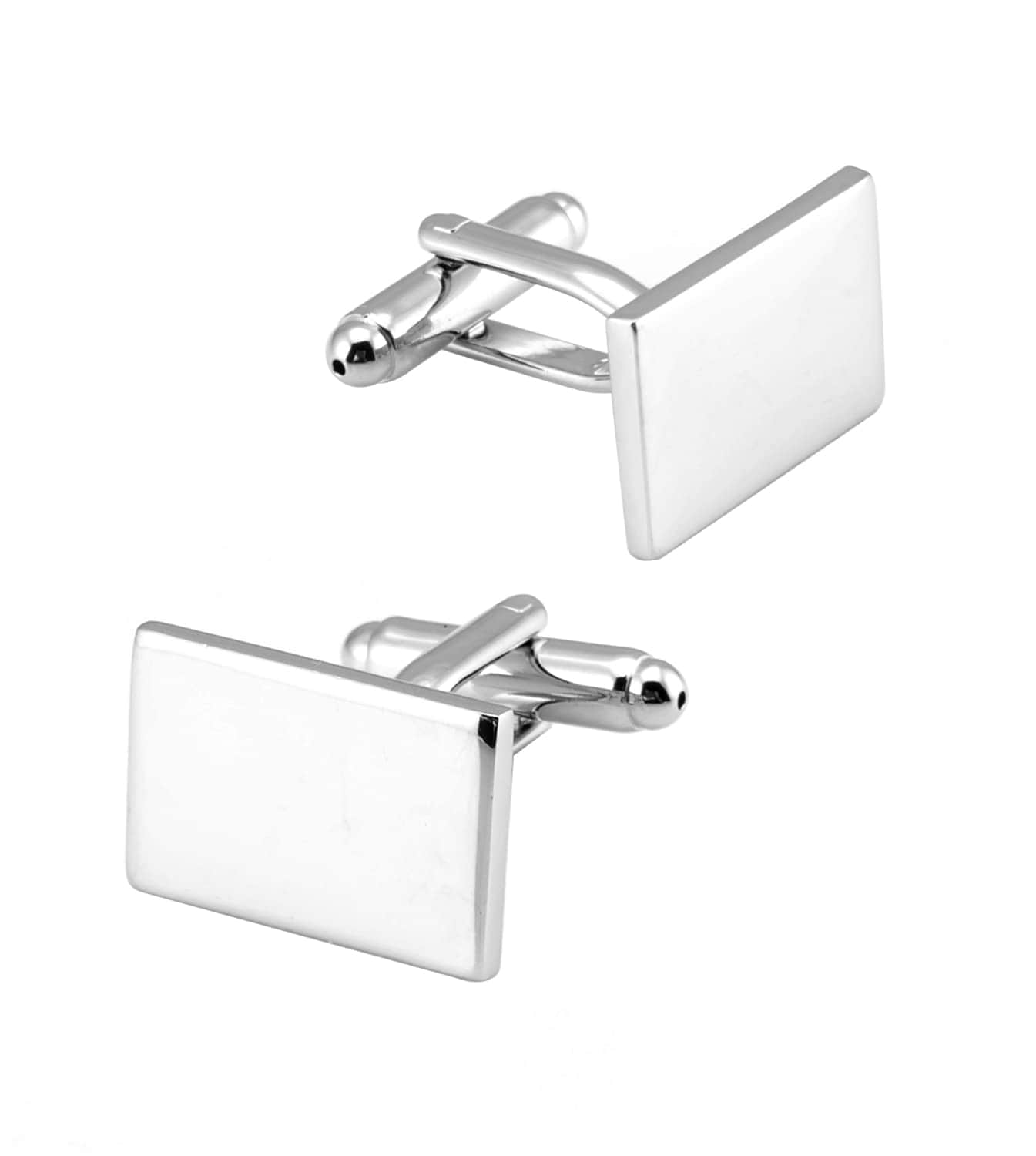 Etokfoks  classic rectangle stainless steel mens cufflinks 0 75 x 0 51 in gift boxed tuxedo wedding formal dress accessories