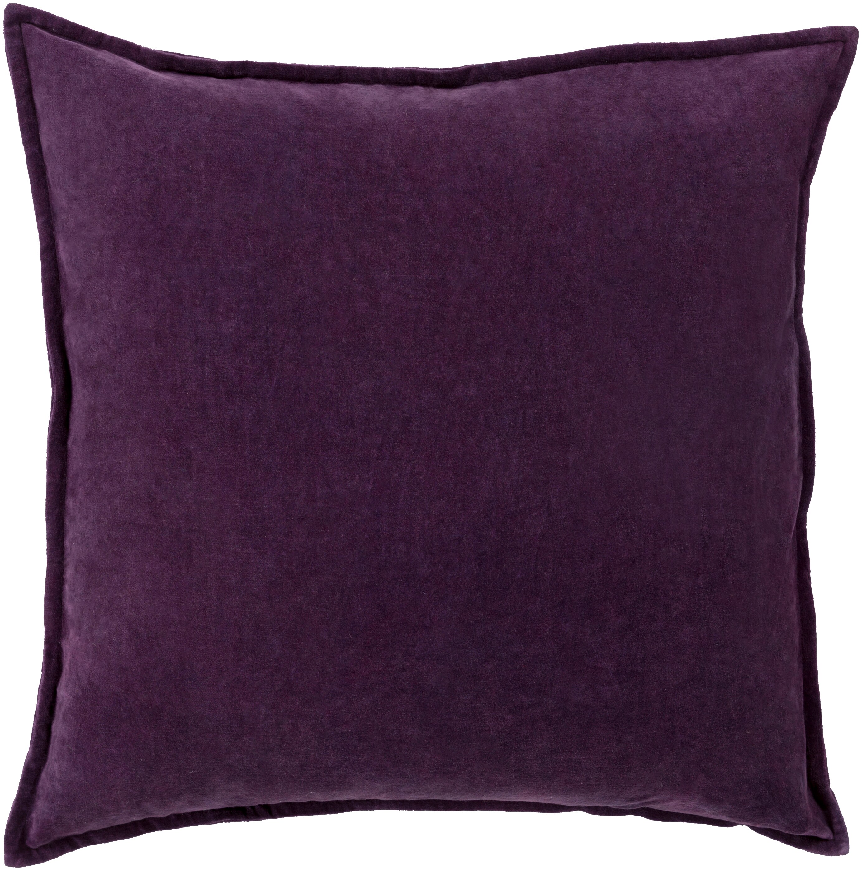 Surya Cotton Velvet 22-in x 22-in Eggplant Indoor Decorative Pillow in the  Throw Pillows department at