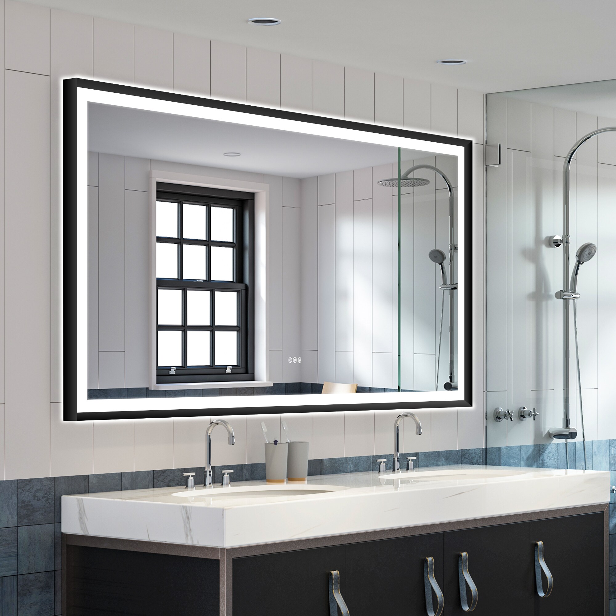 Forclover MRE-6F7236MB Framed-Bath-Mirrors - View #6