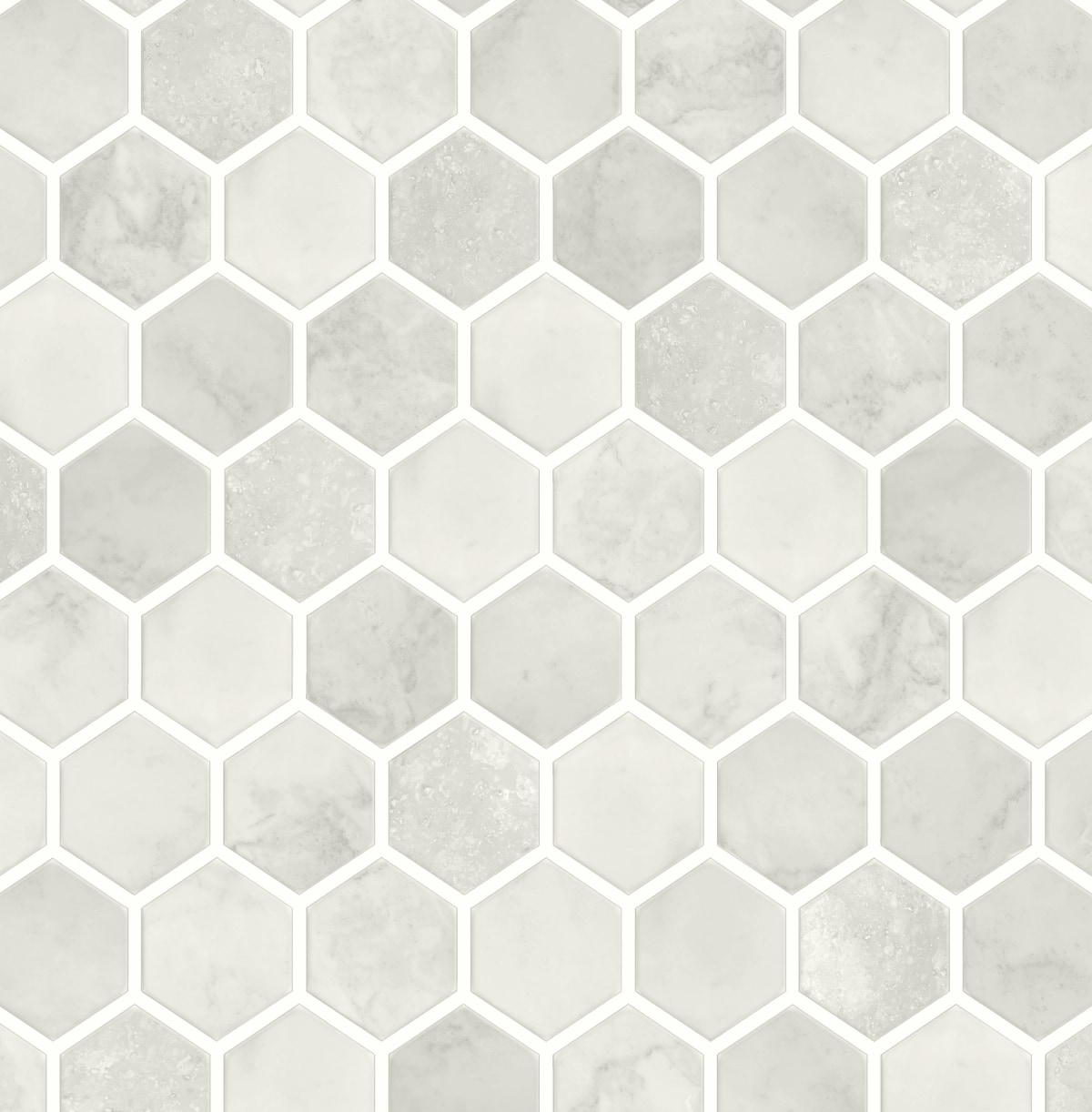 NextWall NW38606 30.75-Sq. Feet Grey Neutral Vinyl Tile Self-adhesive Peel and Stick Wallpaper