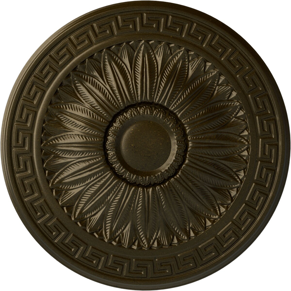 Ekena Millwork CM20HAGGS Randee 20-in W x 20-in L Painted Green Gold Polyurethane Whole Ceiling Medallion