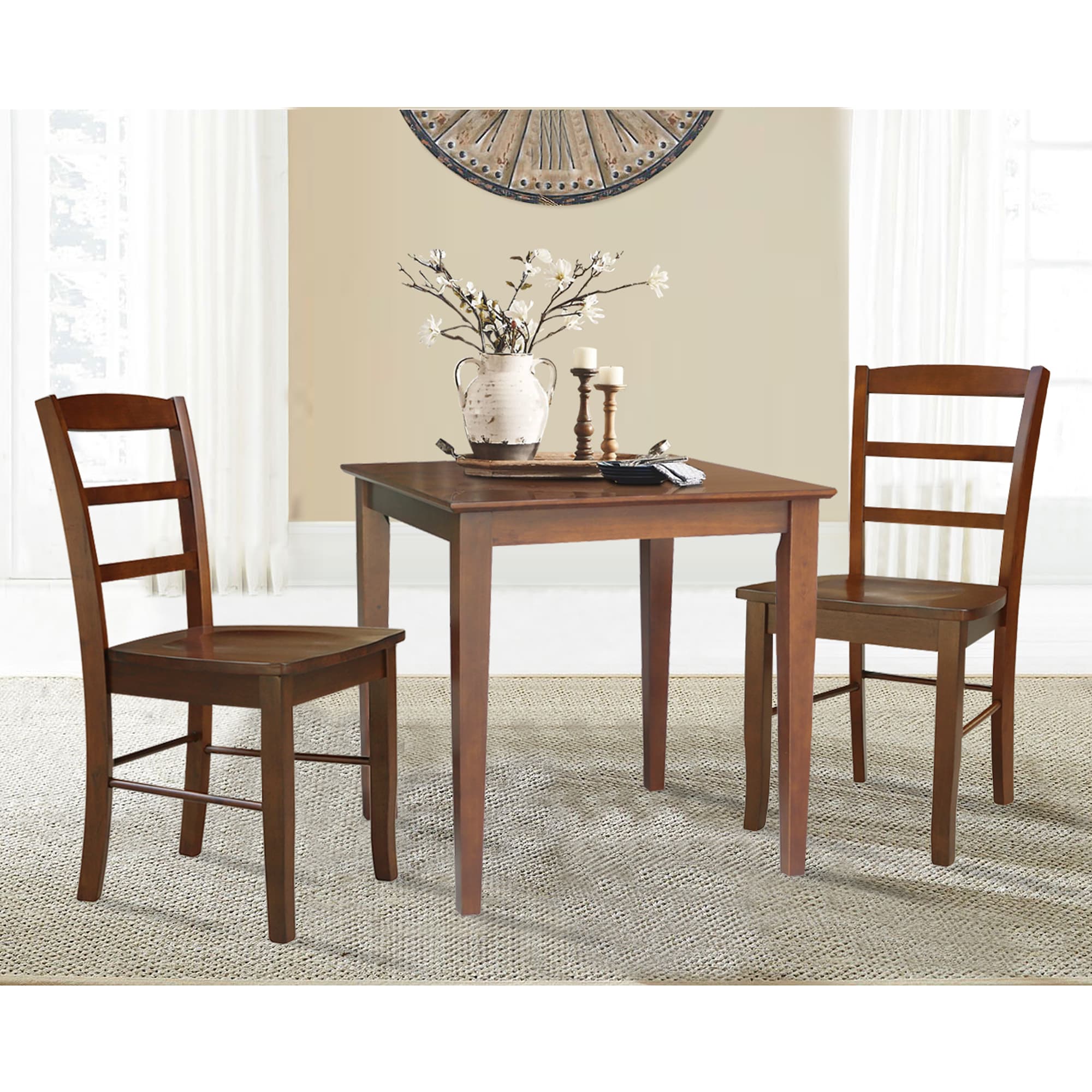 International Concepts Espresso Transitional Dining Room Set With 