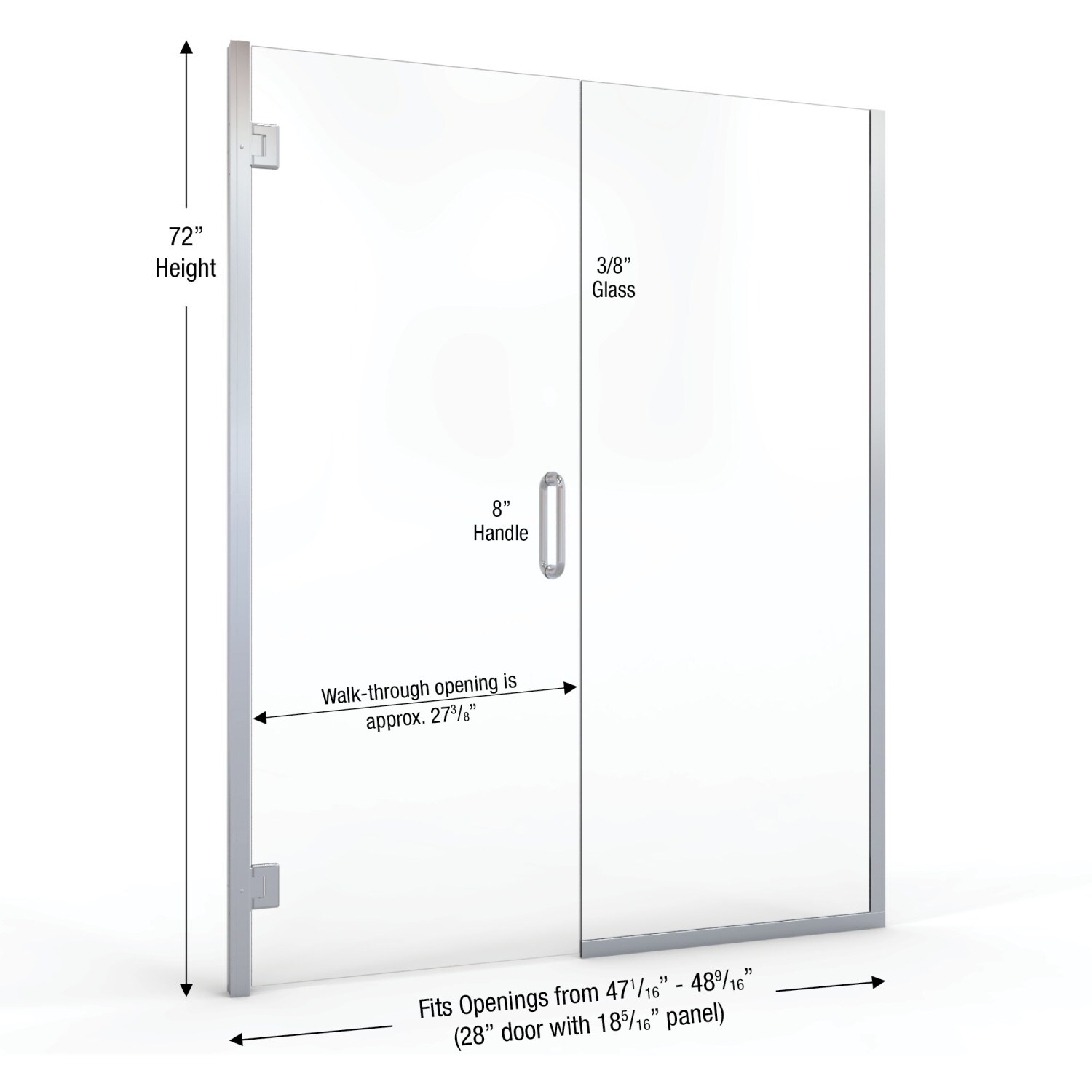 Basco COPA35A4872CLSV Shower-Doors - View #3