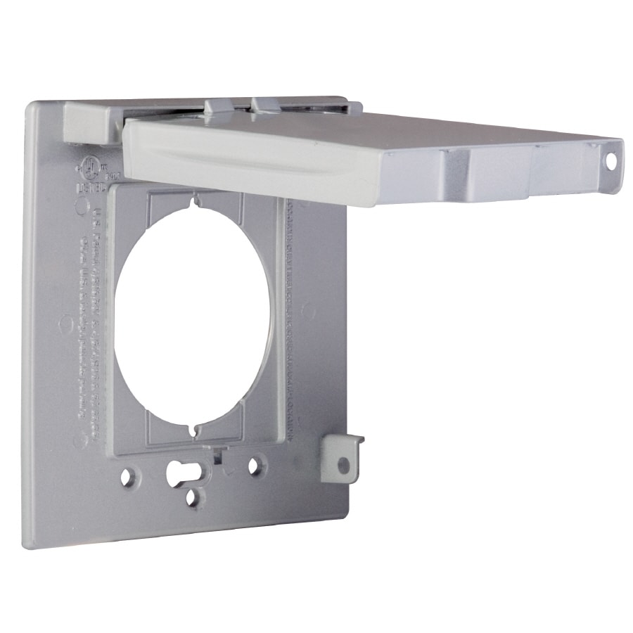 TayMac MX2100 2-Gang Square Metal Weatherproof Electrical Box Cover