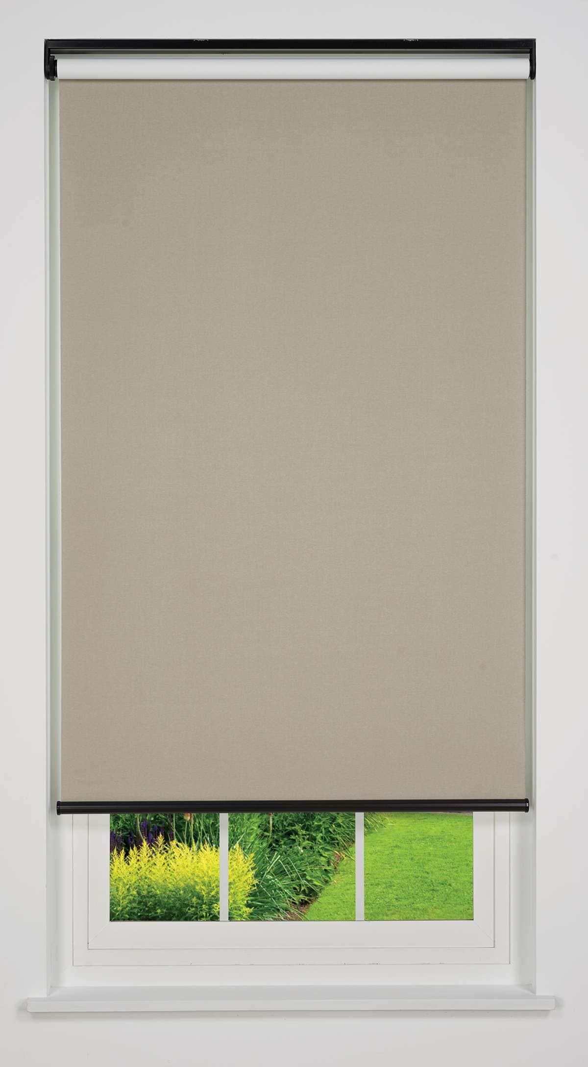Linen Avenue Cordless Sierra Blackout Roller Shade Taupe 46Wx78 H ...