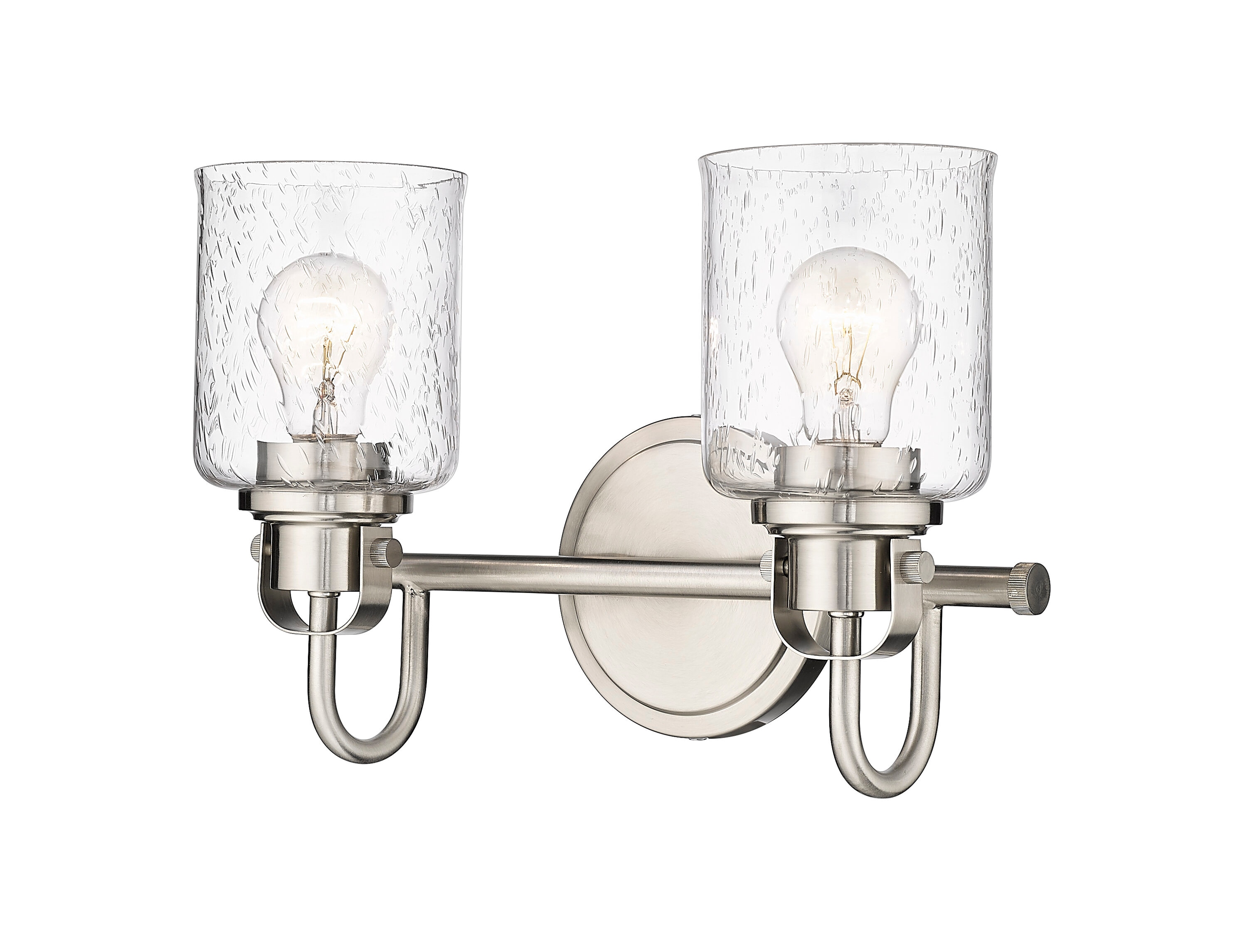 Z-Lite 340-2V-BN Kinsley 14.5-in 2-Light Brushed Nickel Transitional Vanity Light