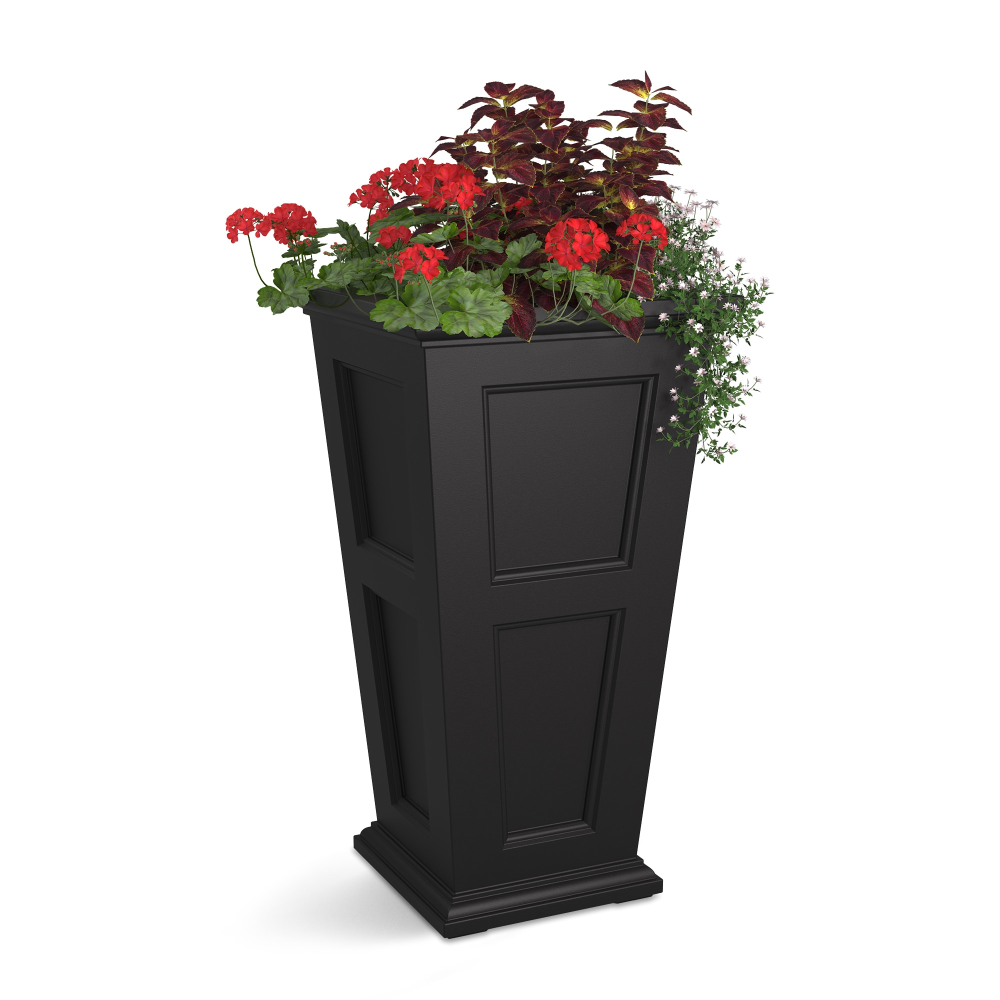Mayne 8801-B Square 22-in W Extra Large Black Plastic Indoor/Outdoor Planter