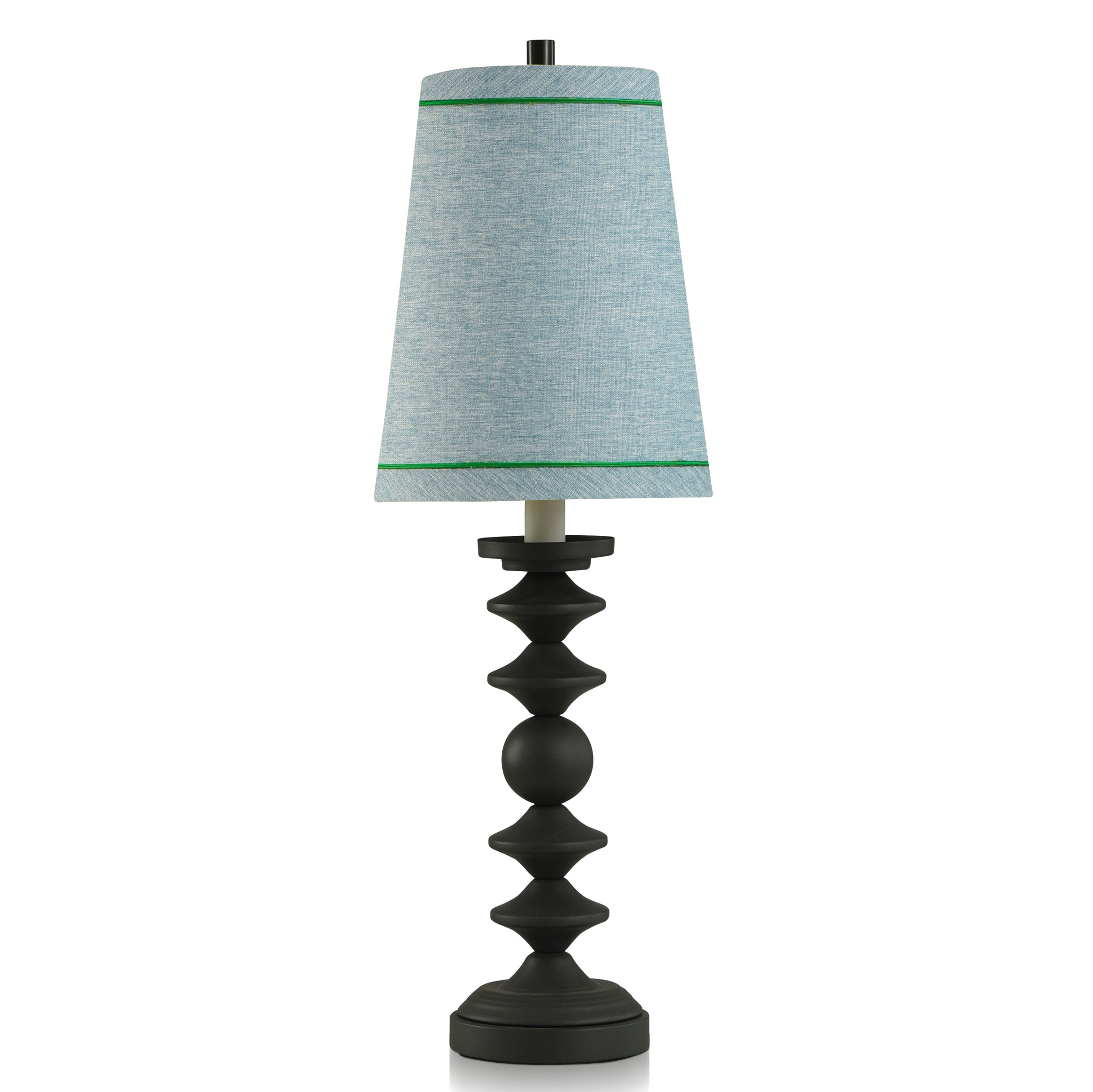 StyleCraft Home Collection - Dann Foley Deco Table Lamp - Black - Blue Shade