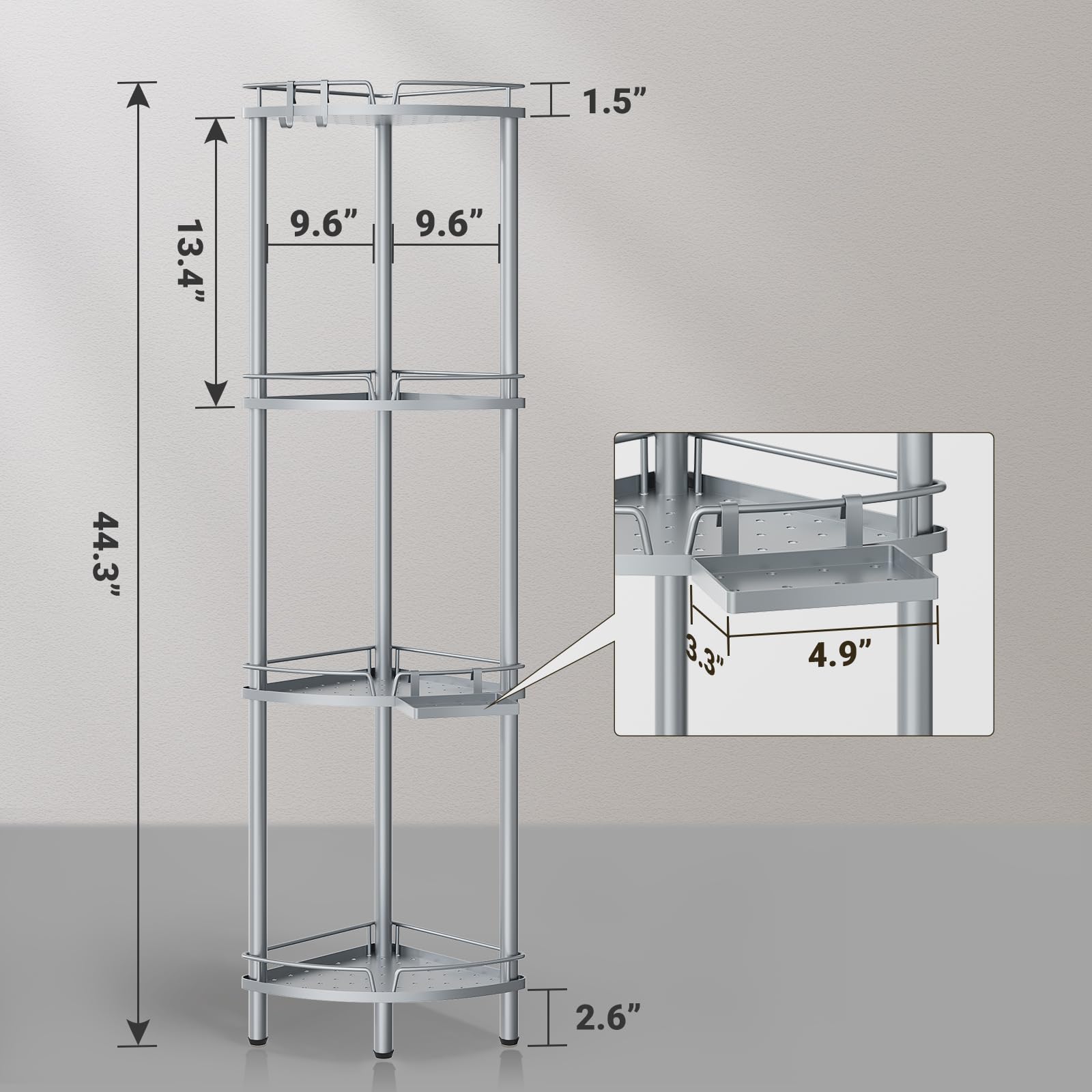 Lovav 5749848244751 Bathroom-Shelves - View #2
