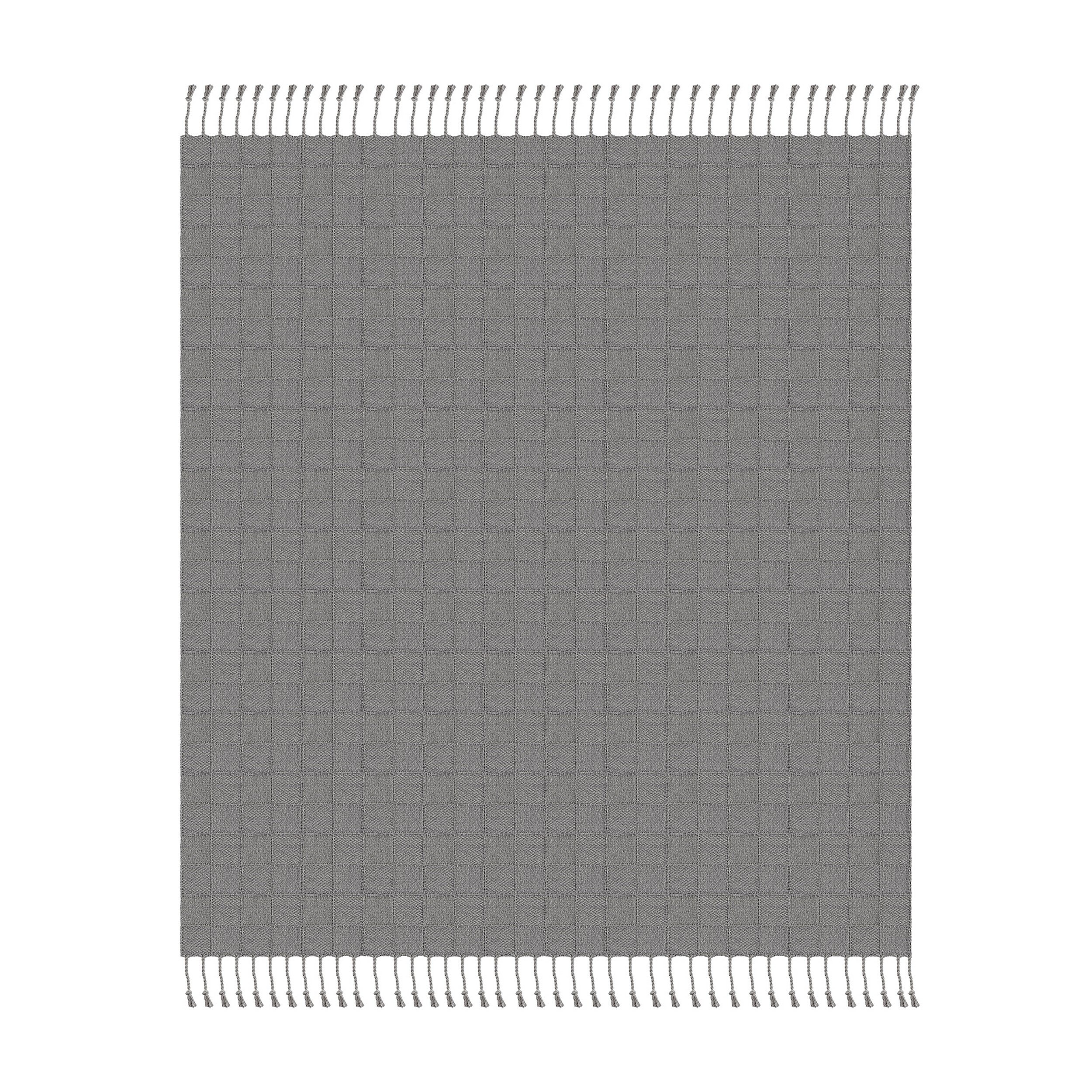 Heather Madiera Luxurious Cotton Throw, 60" x 50", Light Gray