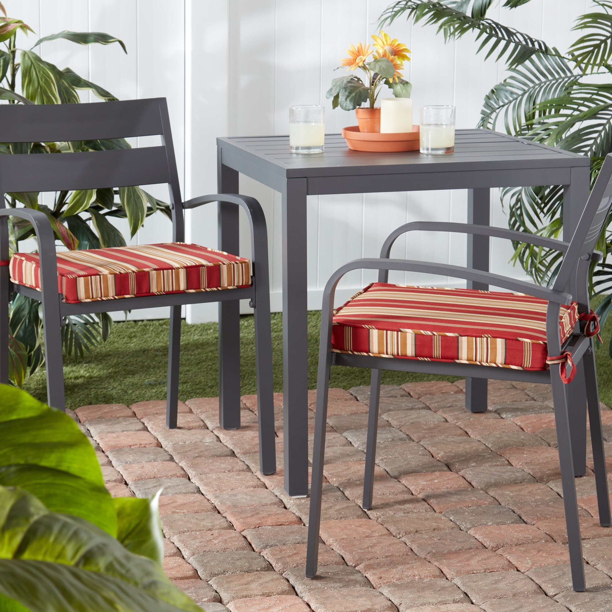 Greendale Home Fashions OP1100S2-ROMASTRIPE Patio-Furniture-Cushions - View #7
