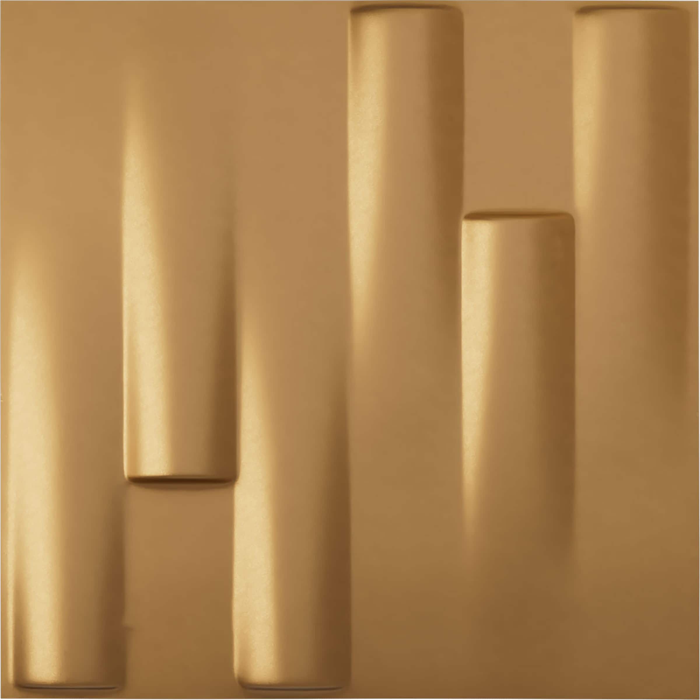 Ekena Millwork WP20X20HABGL-CASE-12 19-5/8-in x 19-5/8-in Embossed Paintable/Stainable Gold PVC Wall Panel ( 12 -Pack, Covers 32.04-sq ft )