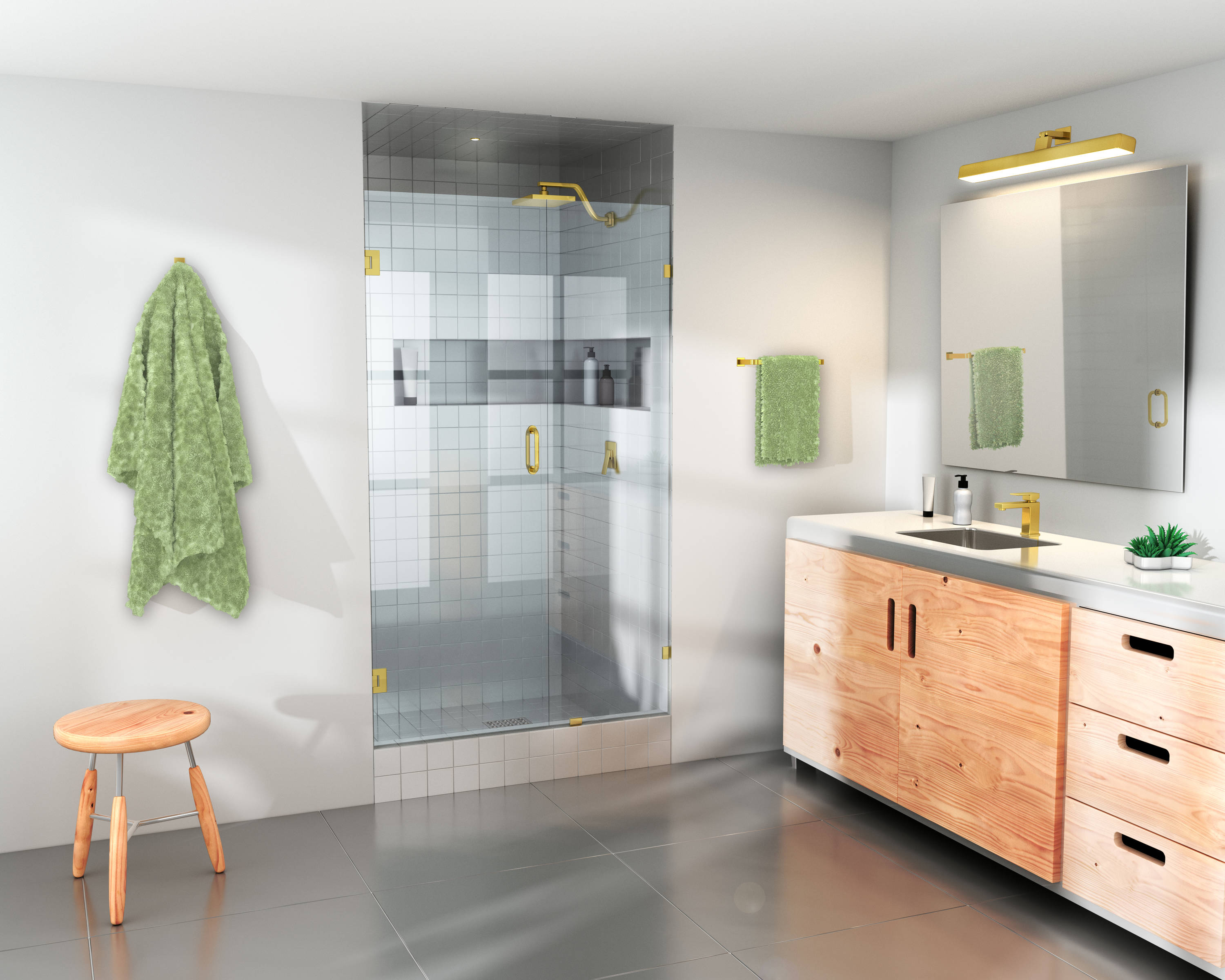 Glass Warehouse GW-WH-44-5-PB Shower-Doors - View #2
