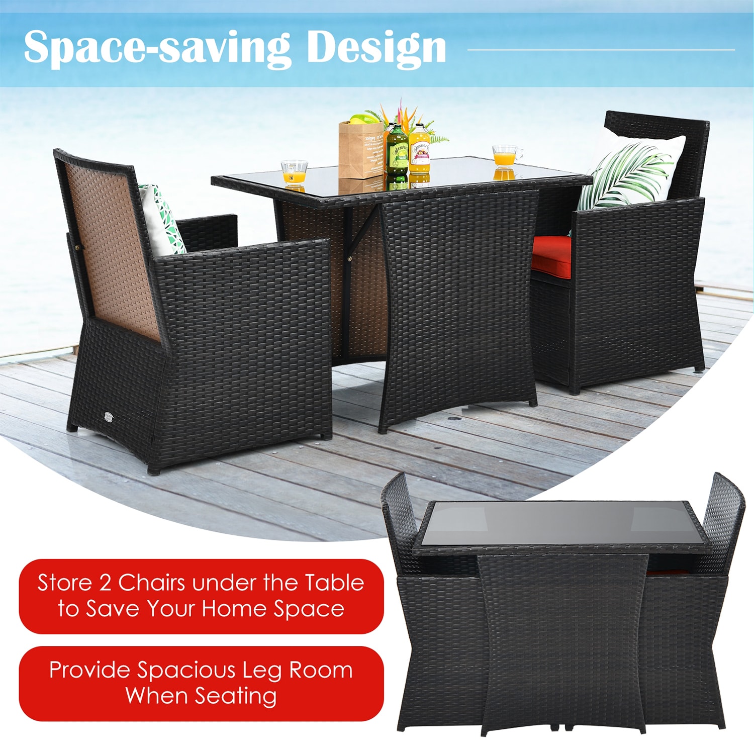 Forclover HYFE-70640 Patio-Conversation-Sets - View #2
