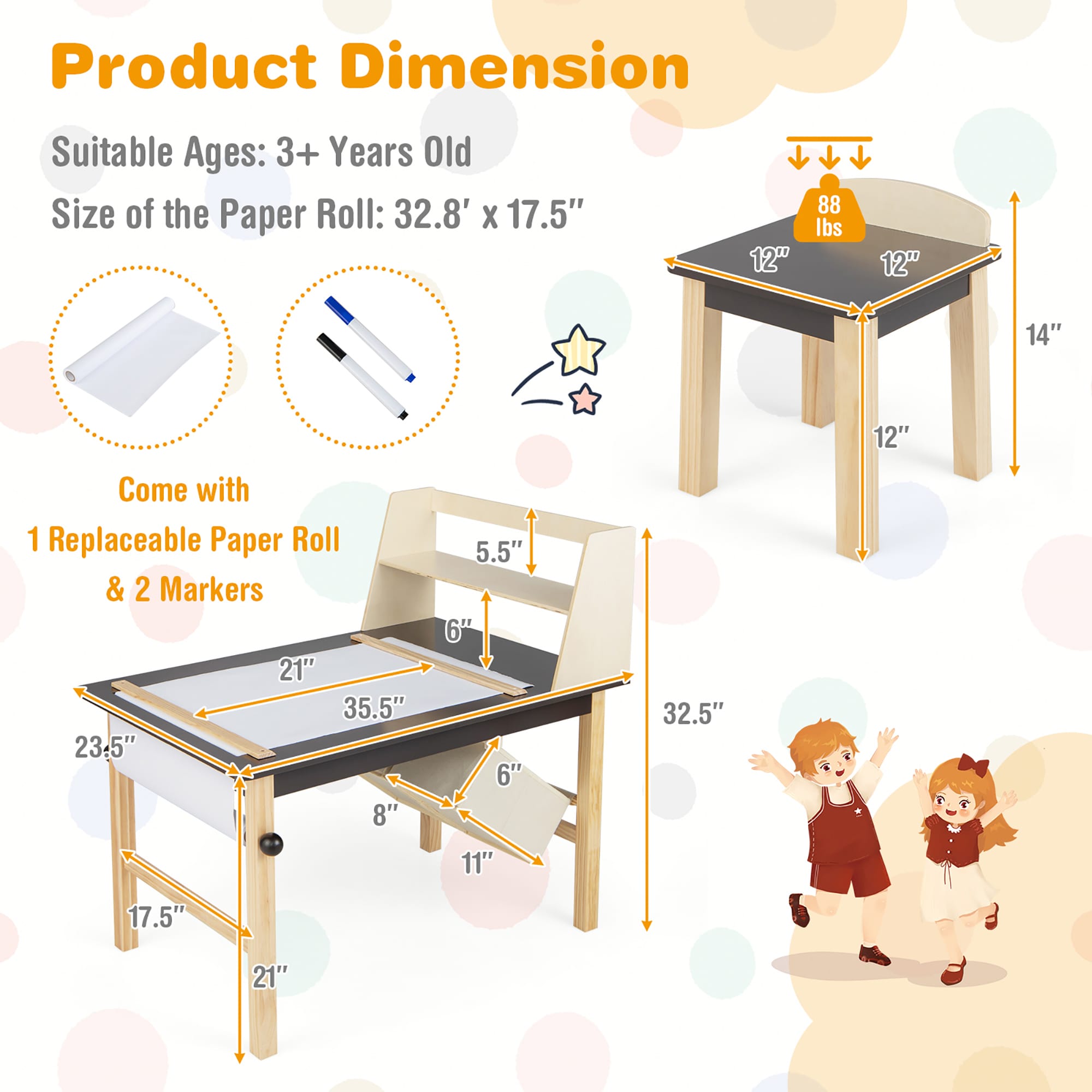 Goplus LWS00309 Kids-Play-Tables - View #2