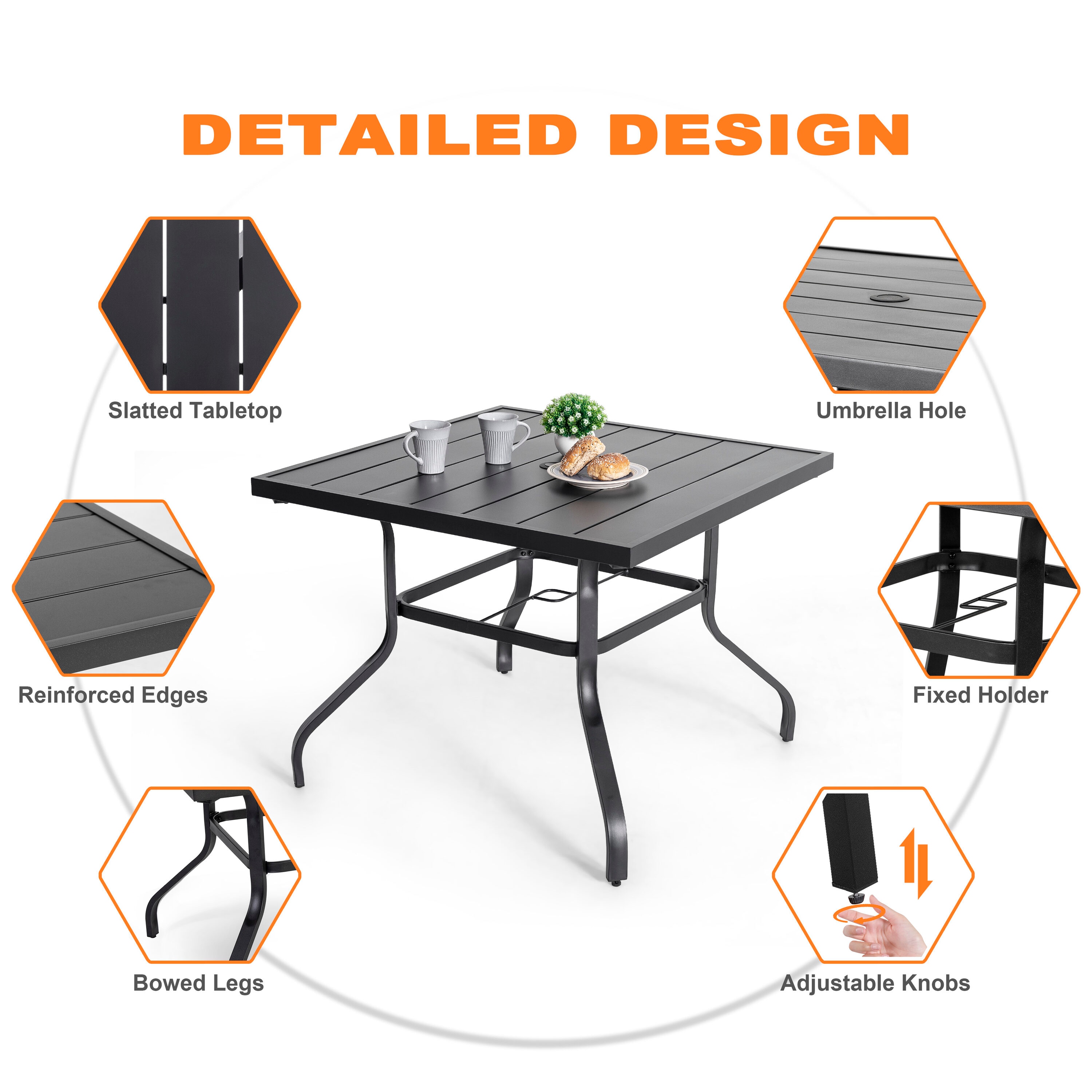 Nuu Garden SD006BN-T2BK Patio-Dining-Sets - View #10