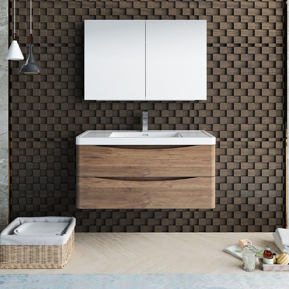 Fresca FVN9040RW Bath-Vanity-Combo - View #3