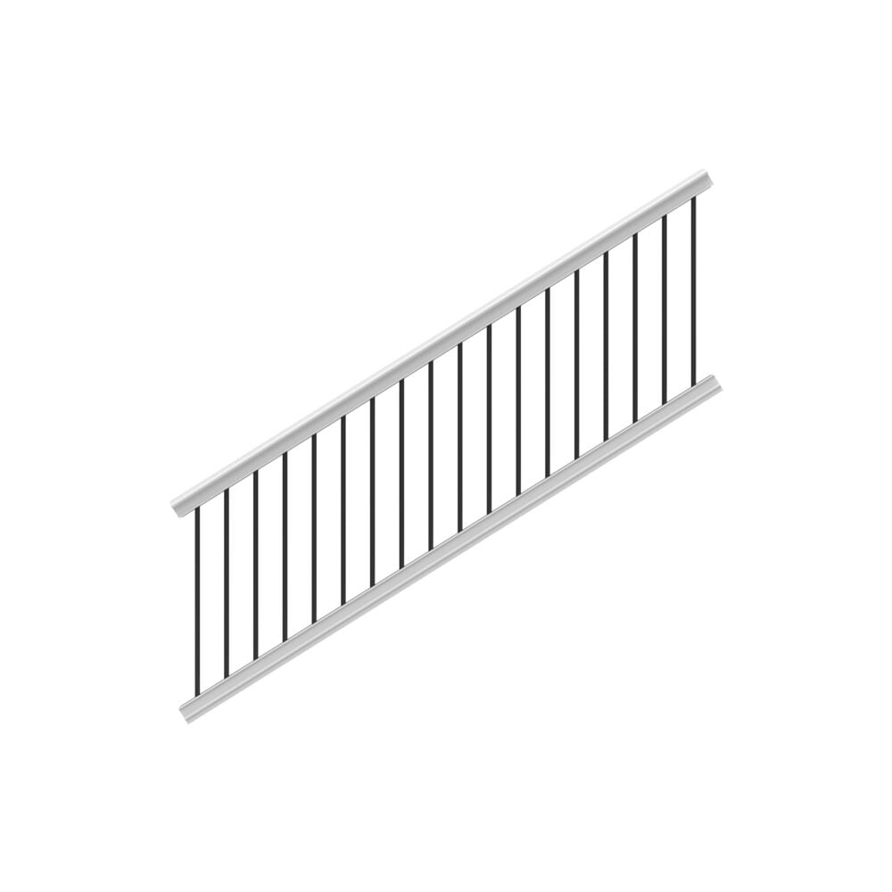 Freedom Bella Premier Series 8-ft x 3-in x 3-ft White Vinyl Deck Stair ...