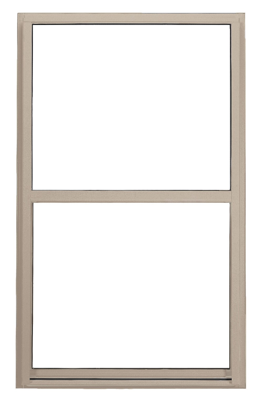 BetterBilt 55002040DWTMAXSC 5500 Series Driftwood Exterior Driftwood Interior Vinyl New construction Single Hung Window Double Pane Glass (Half Screen Included)