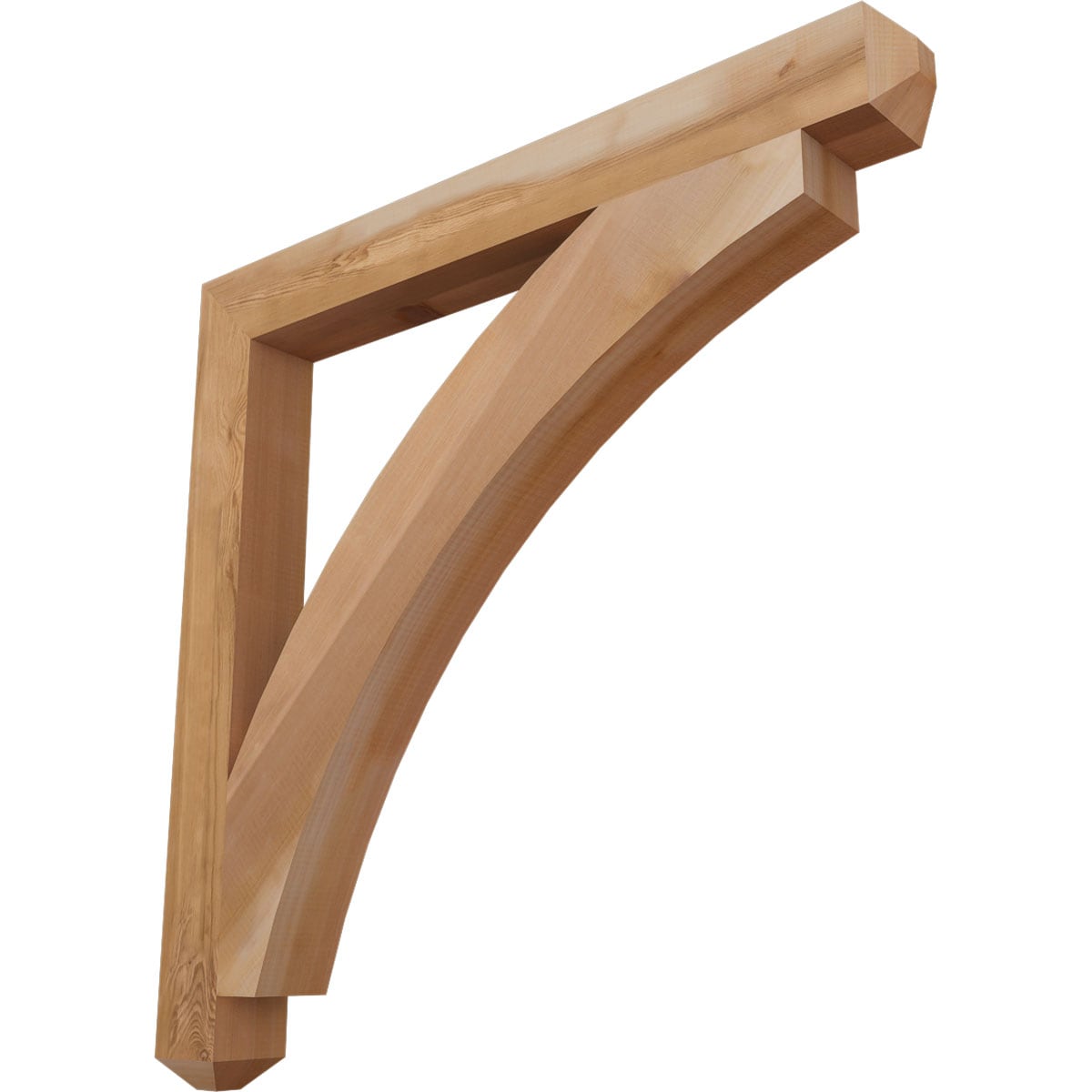 Ekena Millwork BKT04X38X38THR04SWR Thorton craftsman smooth 3-1/2-in x 38-in x 38-in Western red cedar Brown Wood Standard bracket