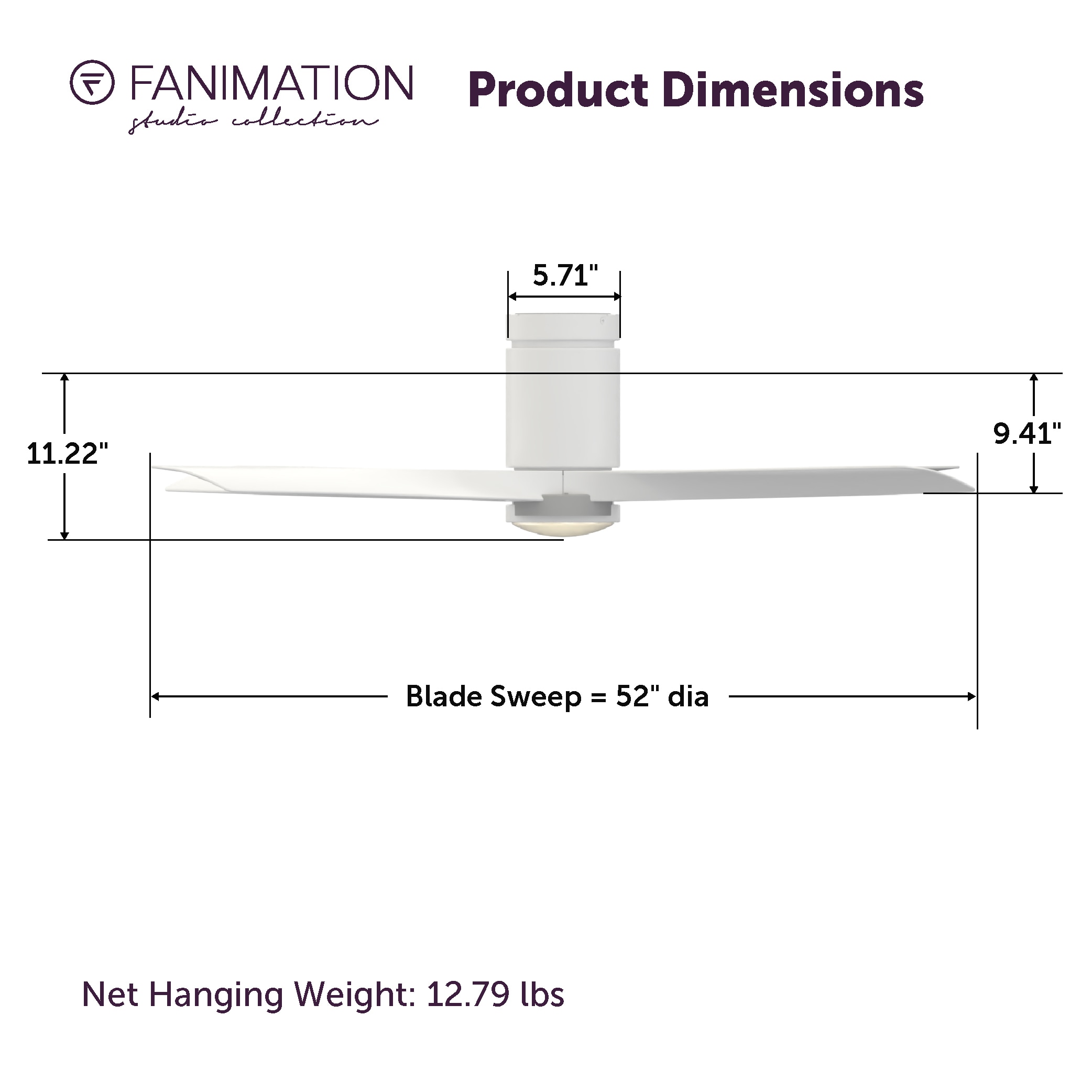 Fanimation Studio Collection LP6804LMW Ceiling-Fans - View #10