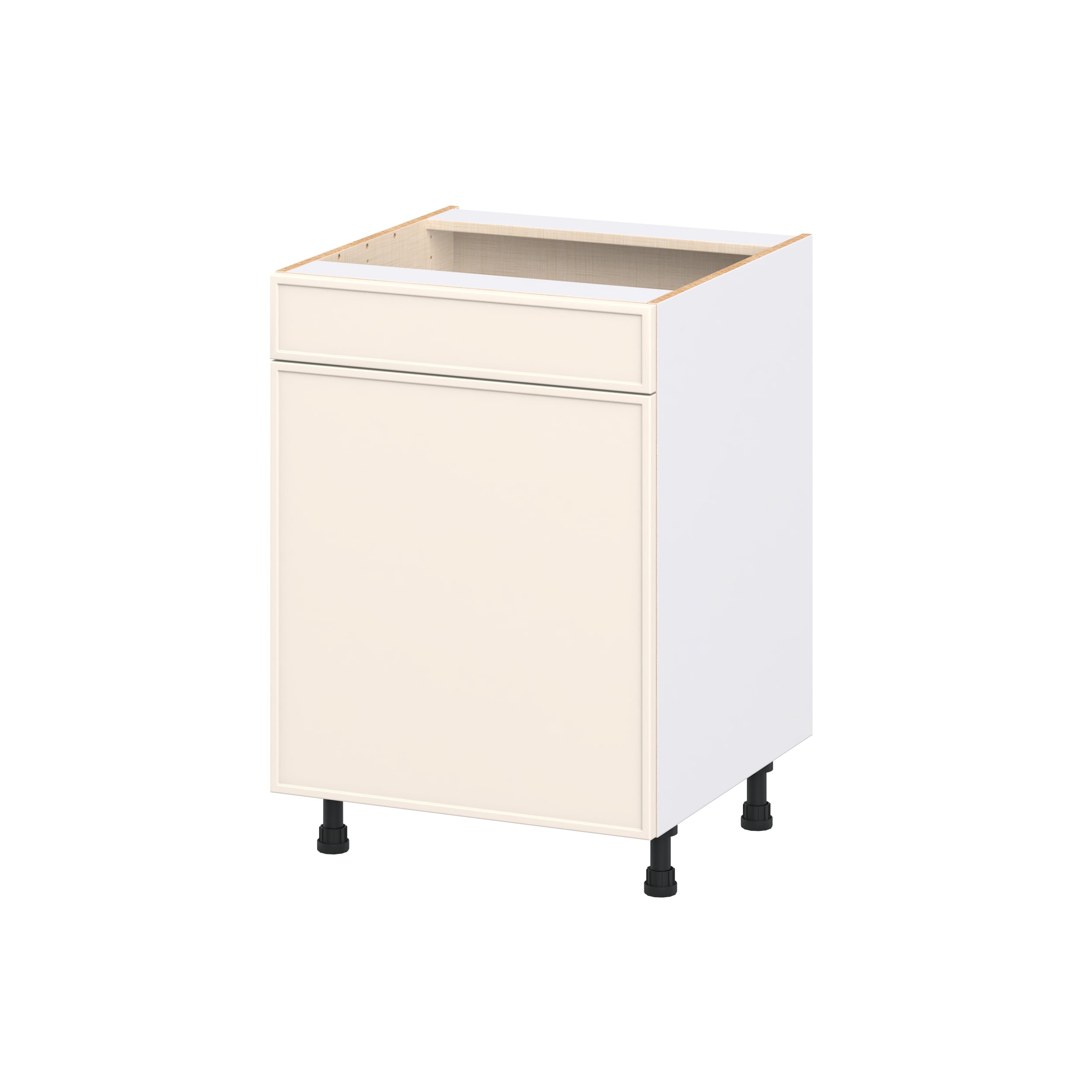 Hugo&Borg DSSB24FF(L/R)-CI Chapel Hill 24-in W x 34.5-in H x 24.66-in D Washed Linen Sink Base Fully assembled Cabinet Flat Panel