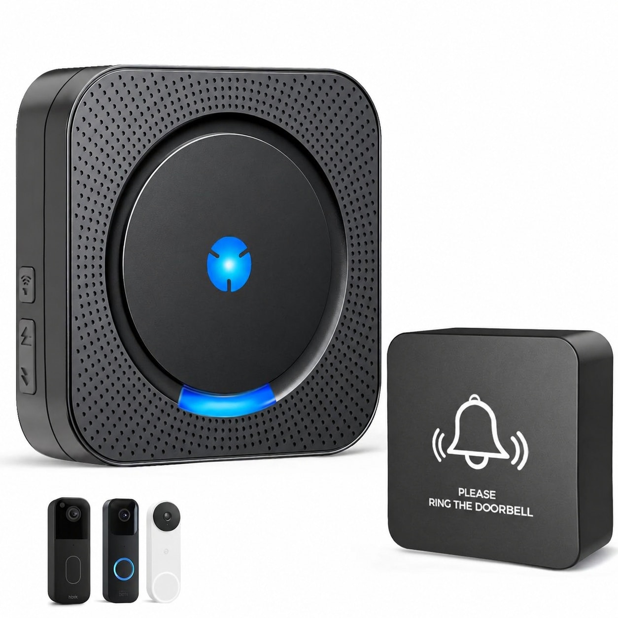 Adrinfly Wireless Doorbell Chime Extender Compatible with Blink Video Doorbell 1st and 2nd Gen Google Nest Wired Doorbell 2nd and 3rd Gen and #LAD0819D005