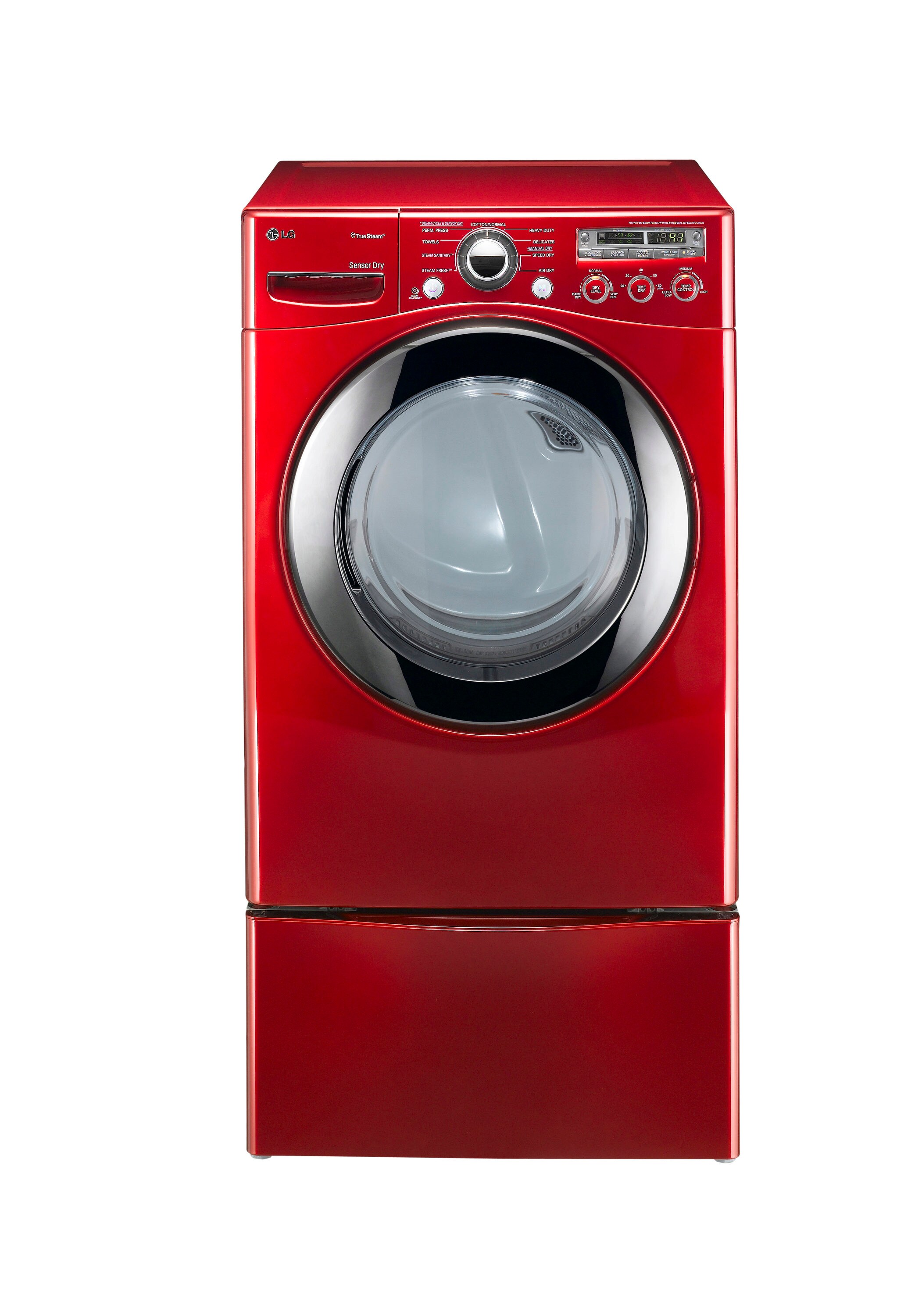 lg washer and dryer front load red