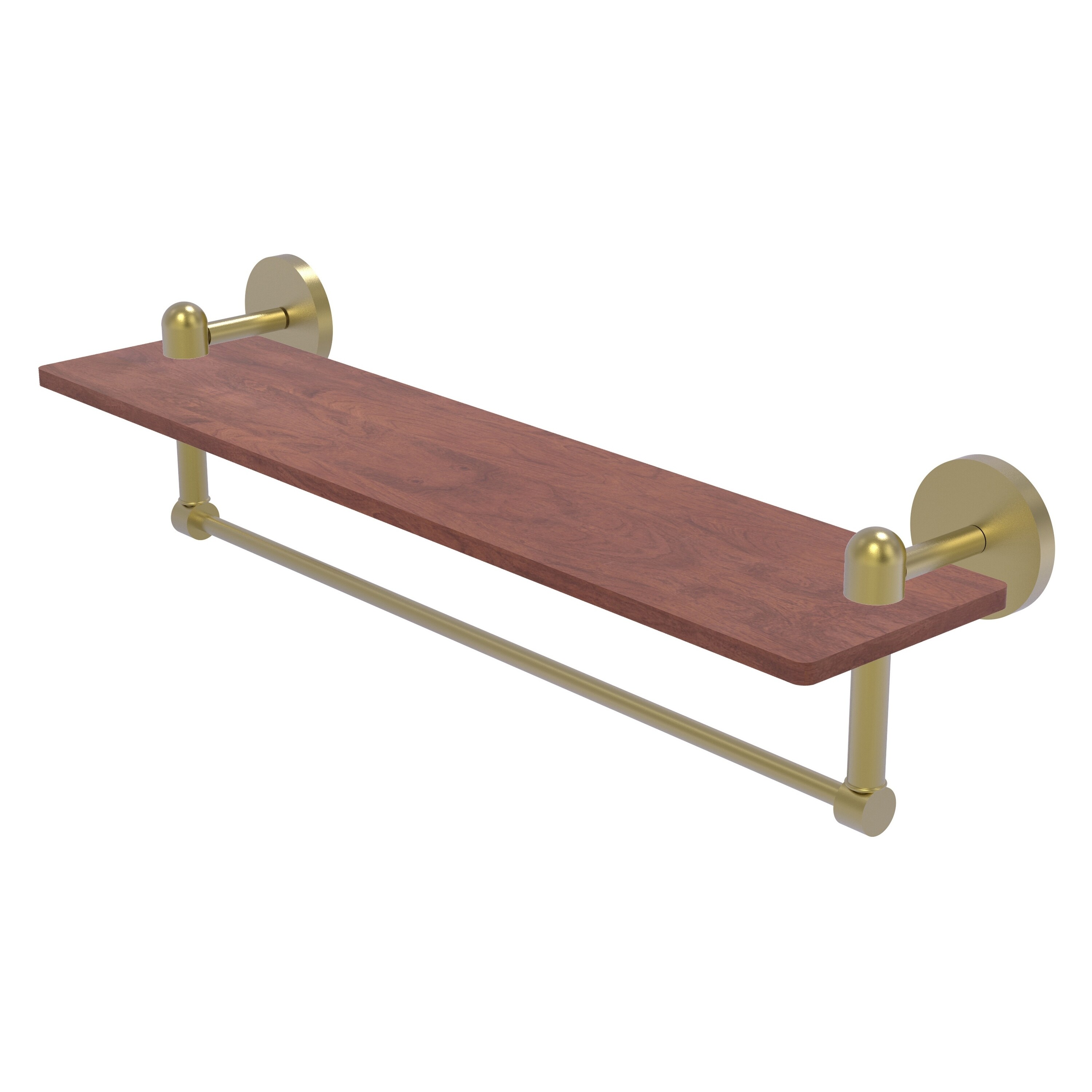 Allied Brass TA-1TB-22-IRW-SBR Tango Satin Brass Wall mount Bathroom Shelf ( 22-in x 4-in x 5-in )
