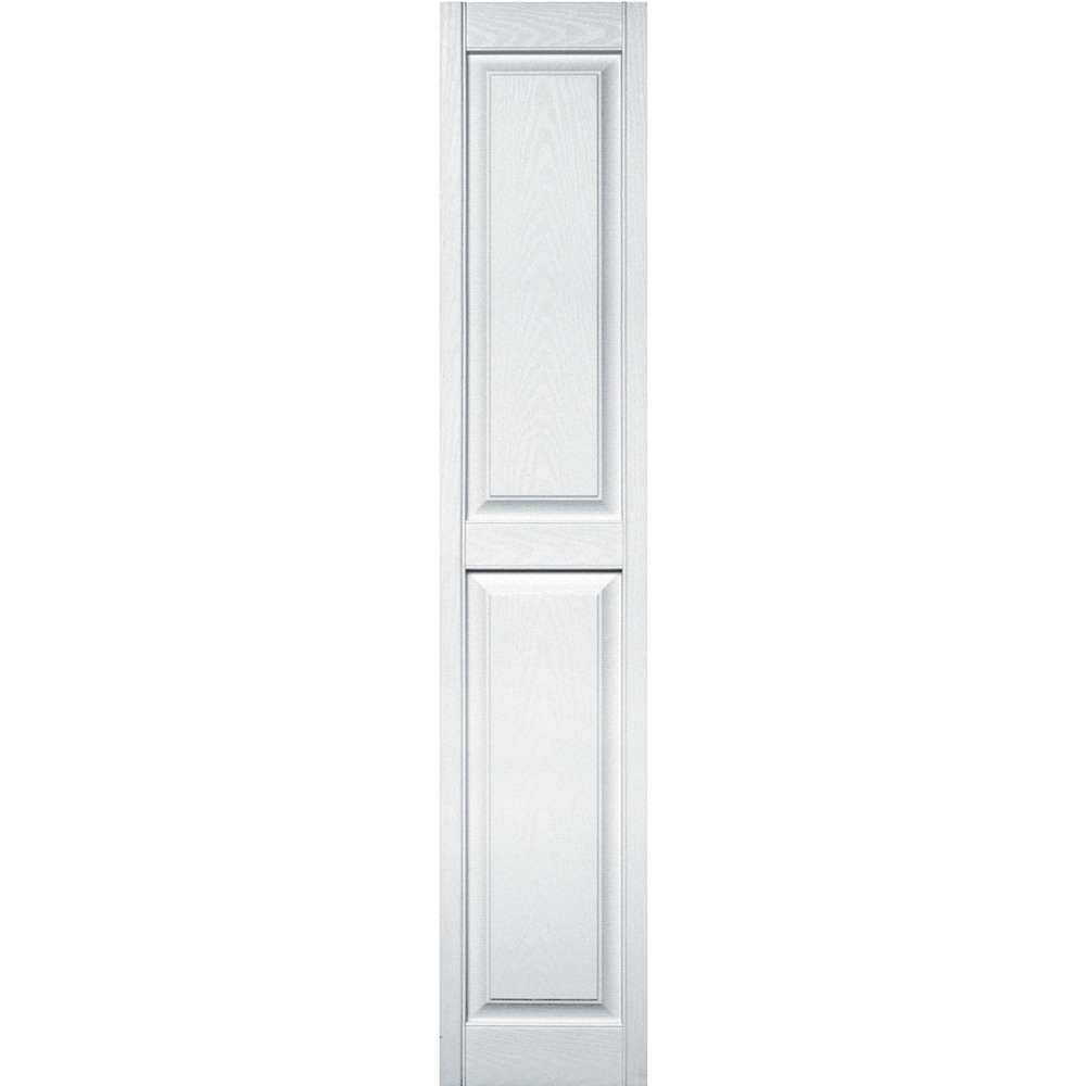 Vantage V4711475001 14.875-in W x 74.75-in H White Raised panel Exterior Shutters ( 1 -Pack )