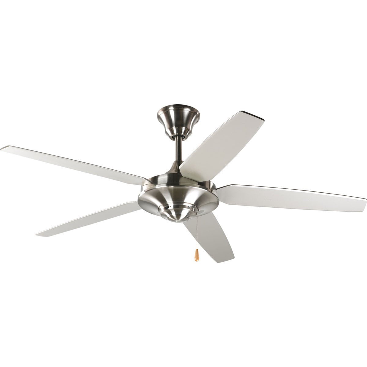 Progress Lighting P2530-09 AirPro Signature 54-in Brushed Nickel with Silver/Natural Cherry Blades Ceiling Fan Light Kit Compatible ( 5 -Blade )