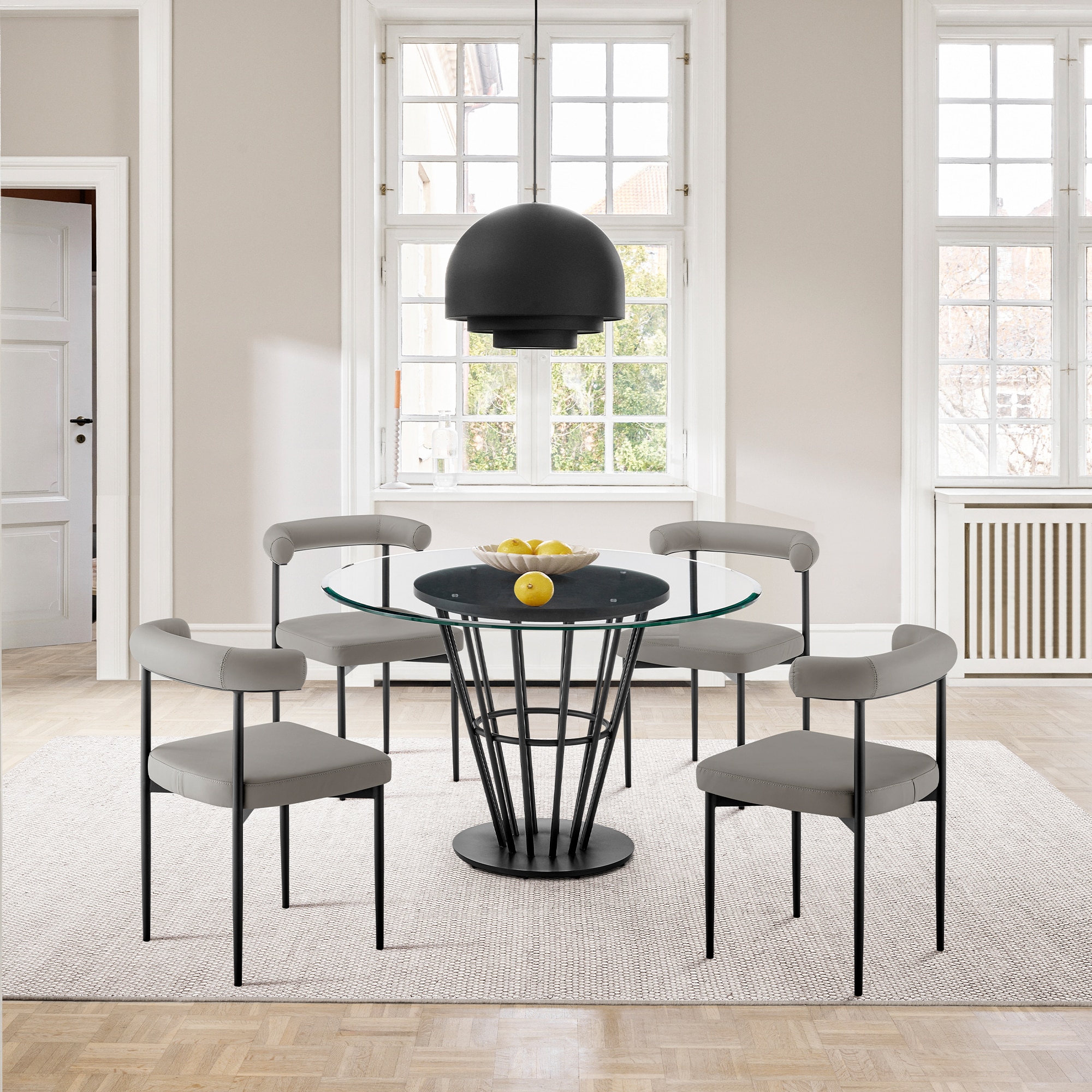 Armen Living LCSNSIBLKPGRY Dining-Chairs - View #11